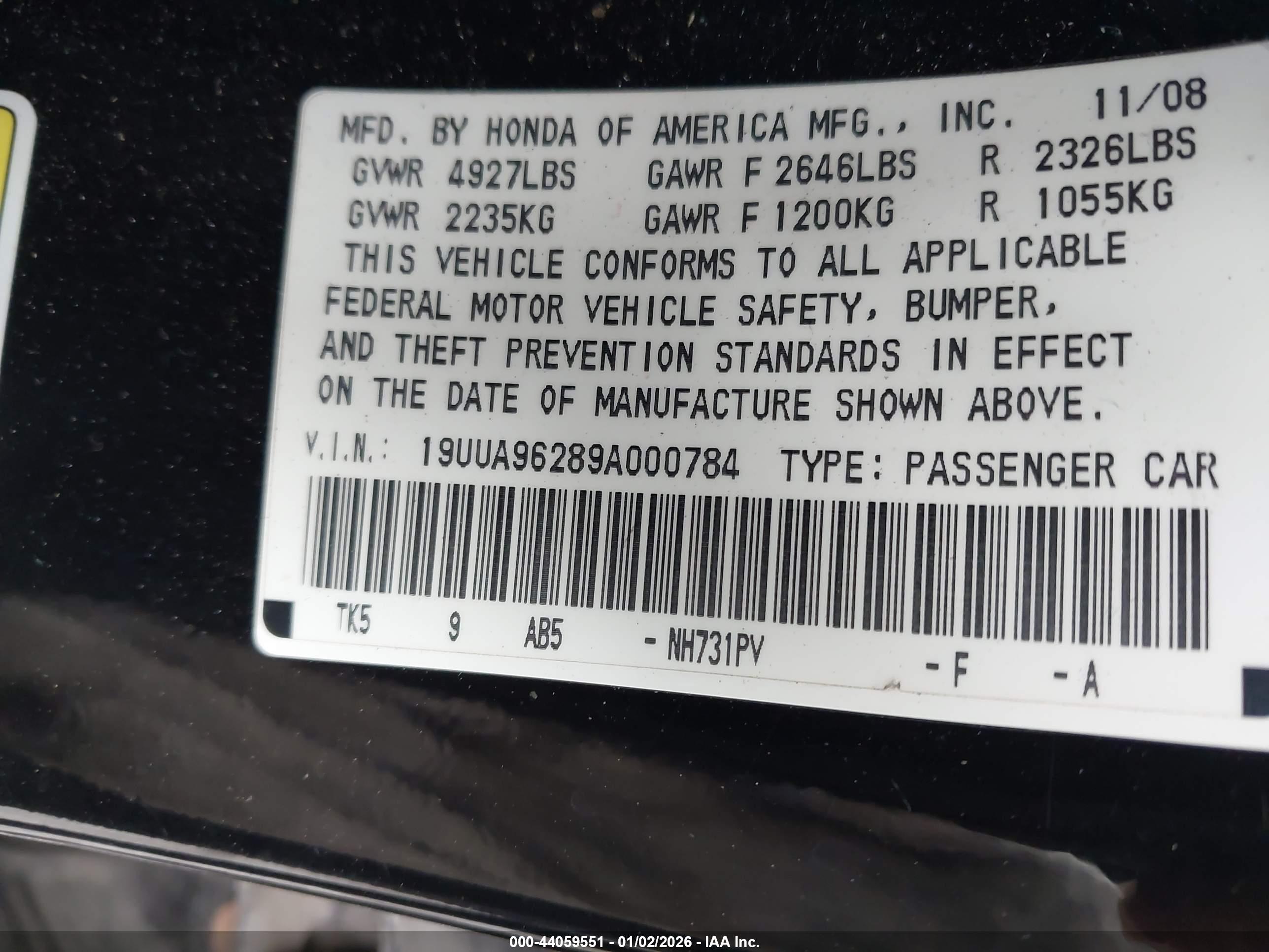ACURA TL image 9