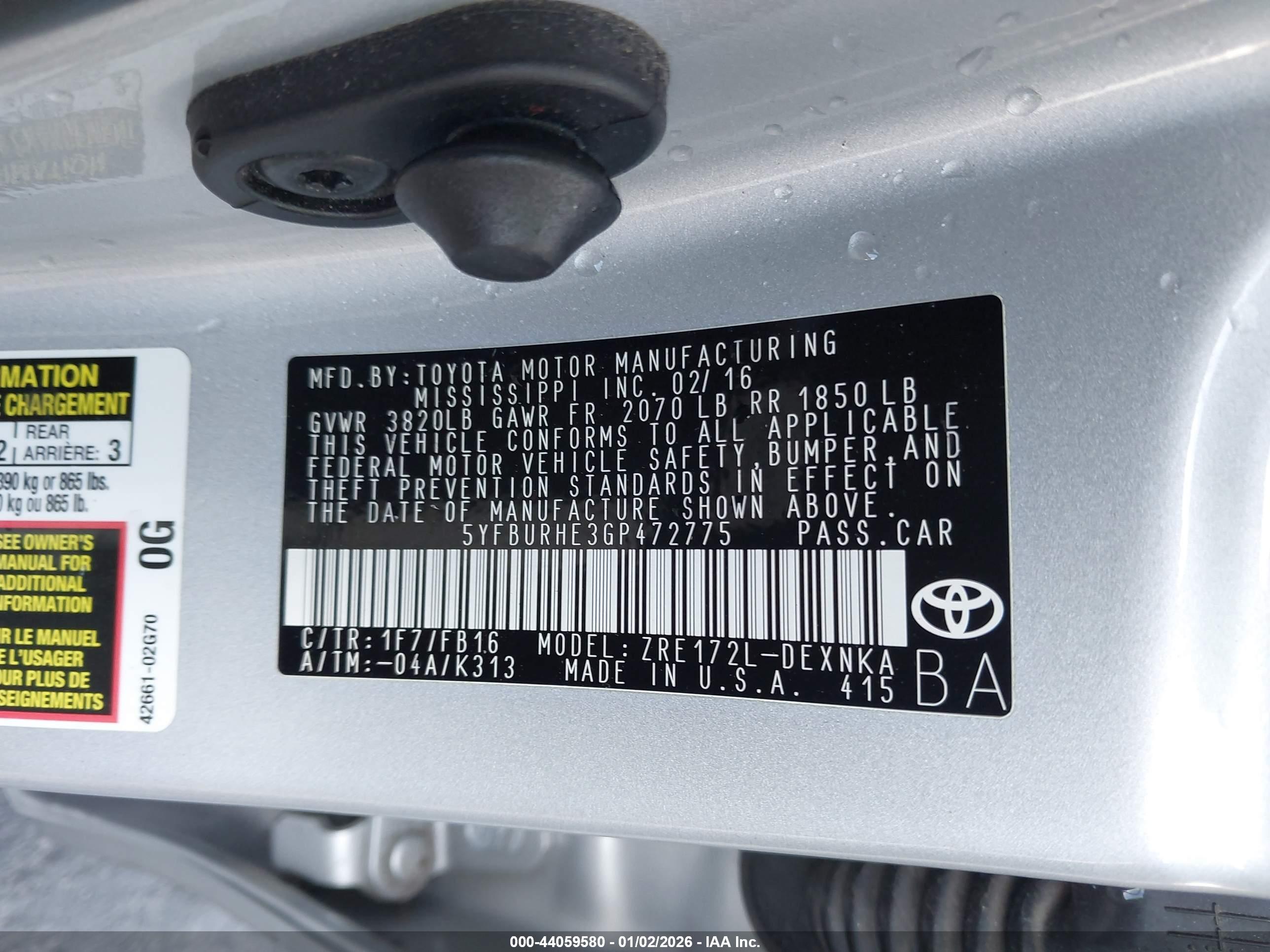 TOYOTA COROLLA image 9