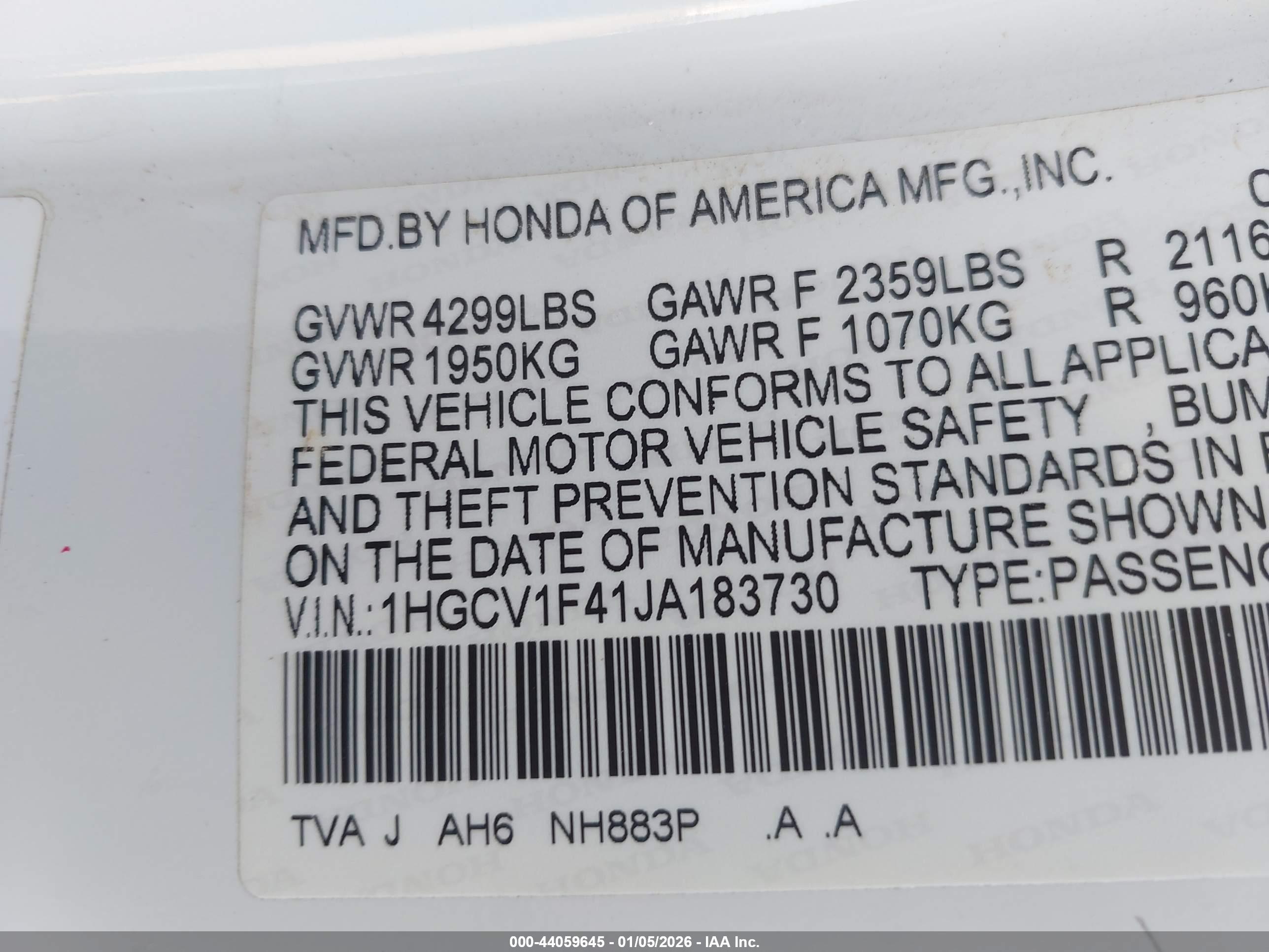 HONDA ACCORD image 9