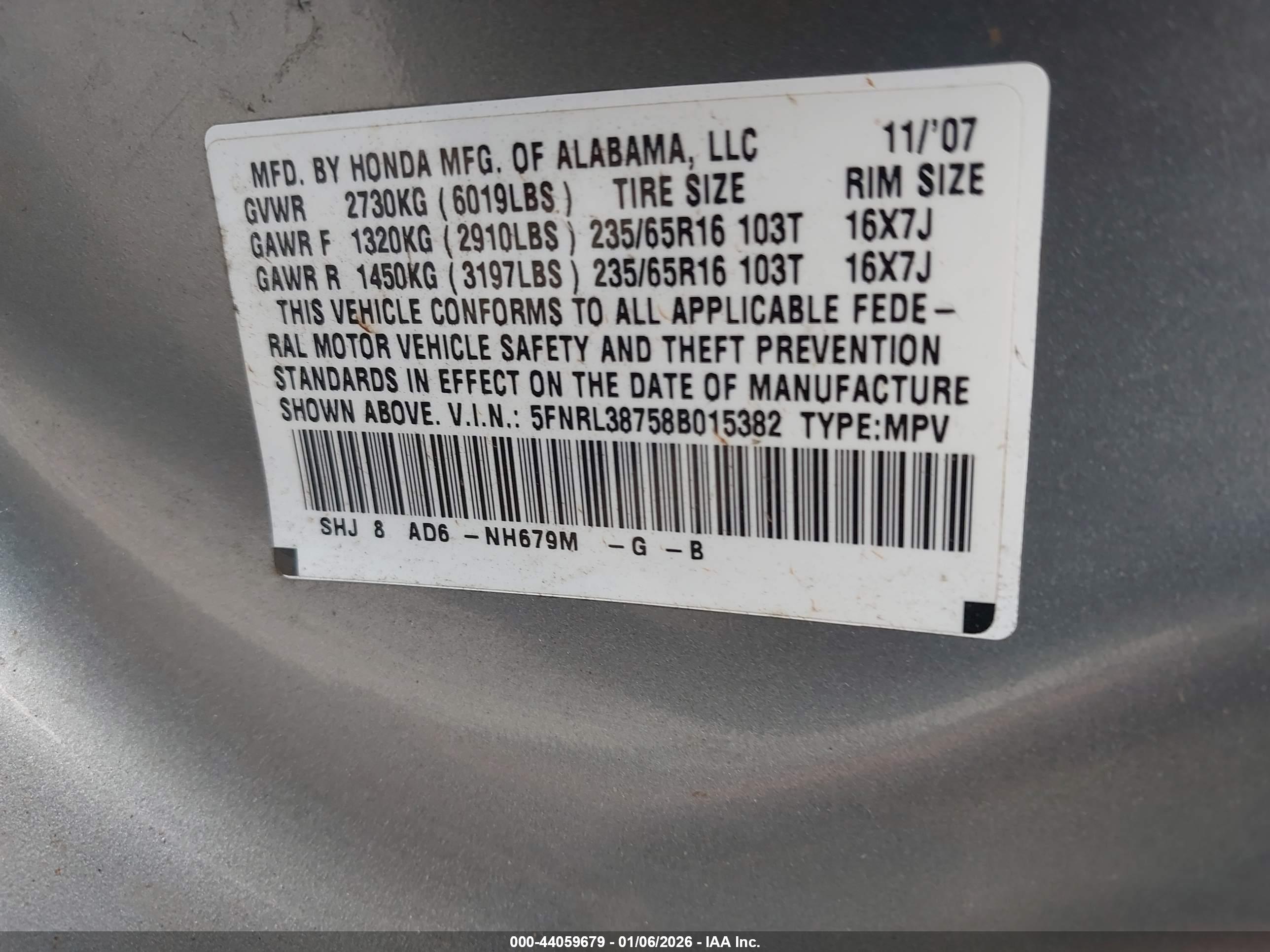 HONDA ODYSSEY image 9