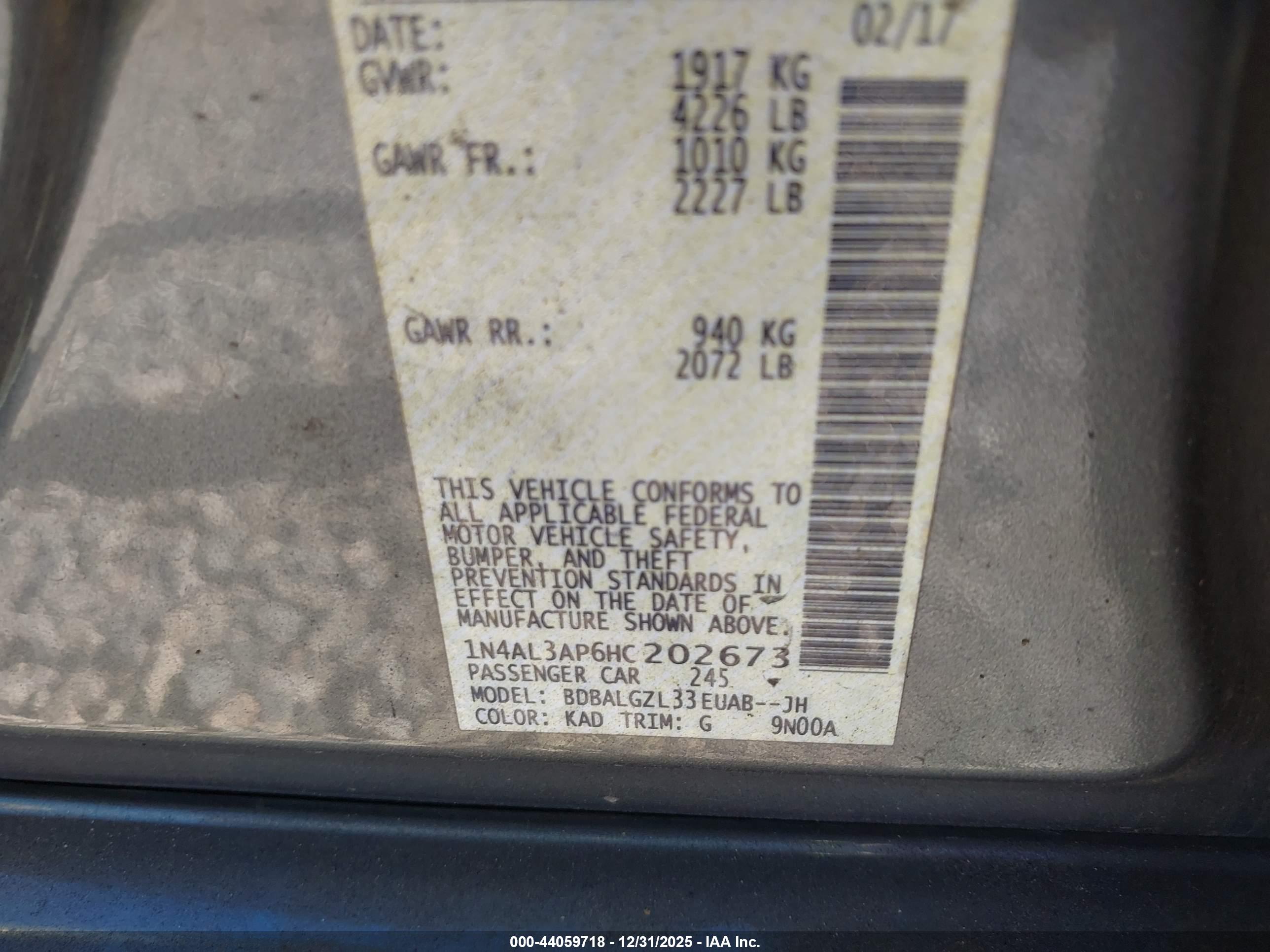 NISSAN ALTIMA image 9