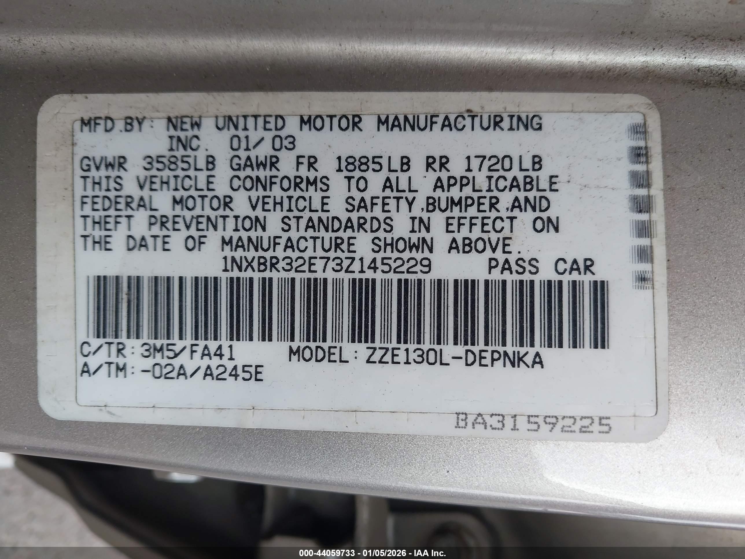 TOYOTA COROLLA image 9