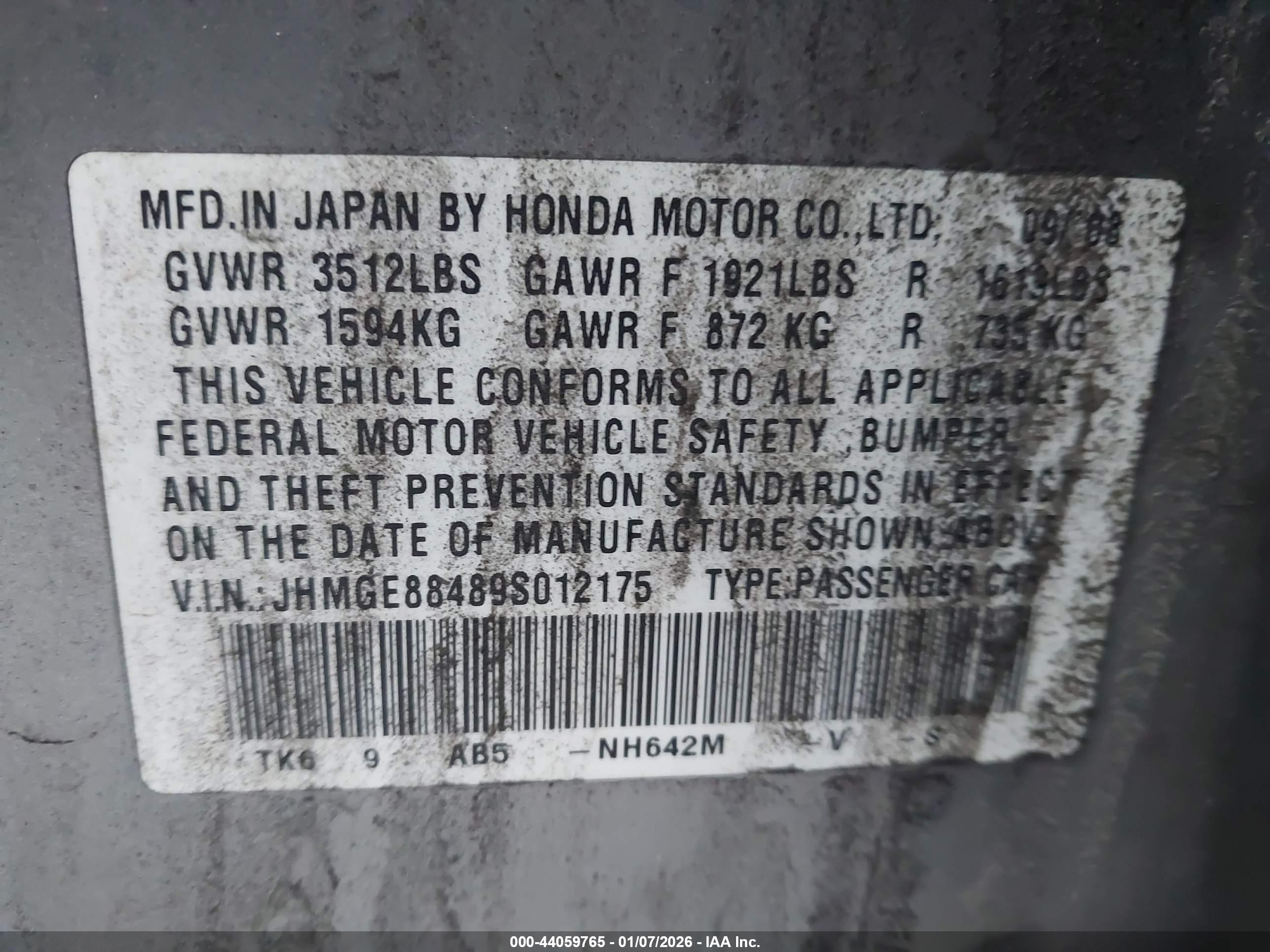 HONDA FIT image 9