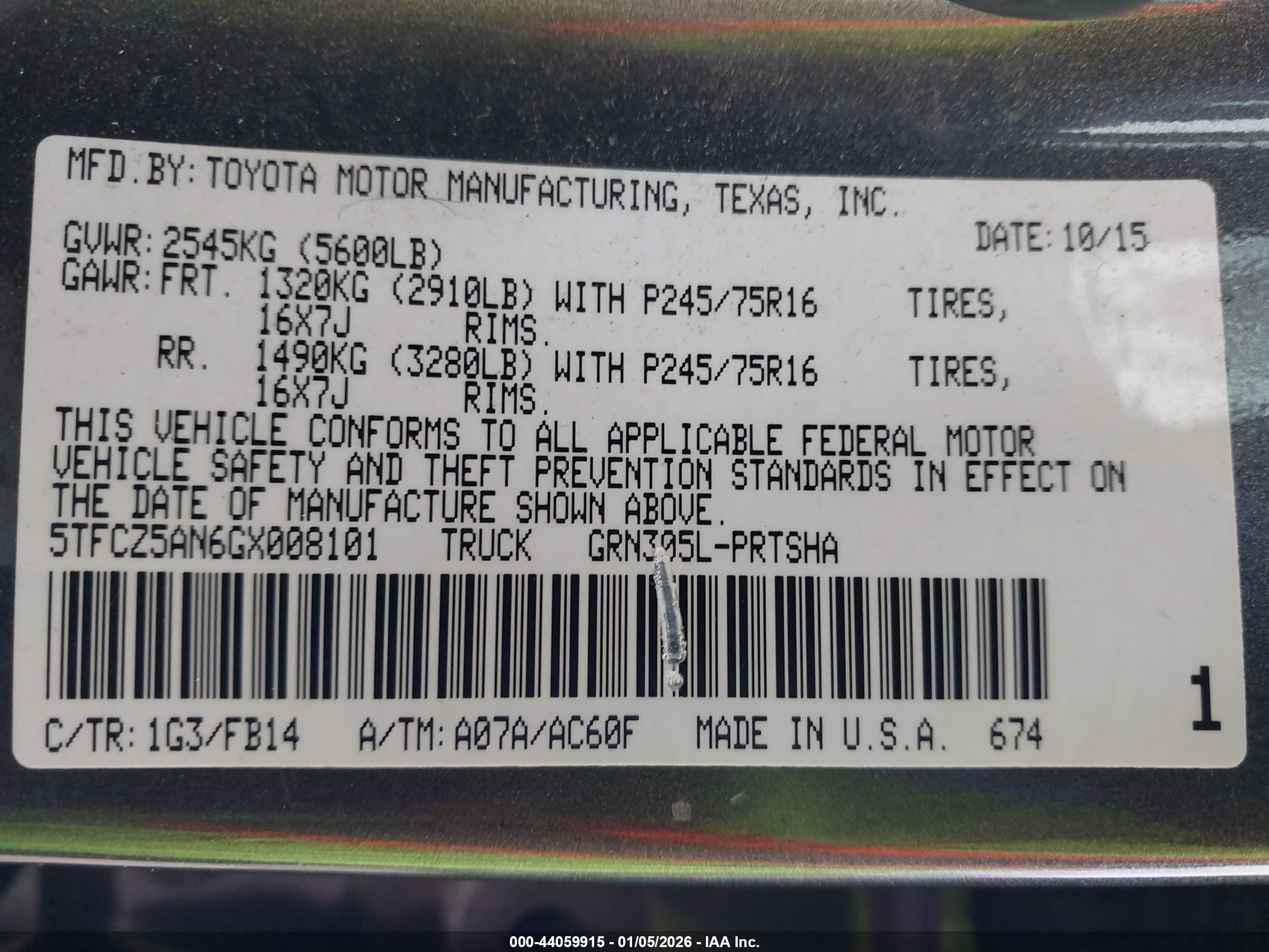 TOYOTA TACOMA image 9