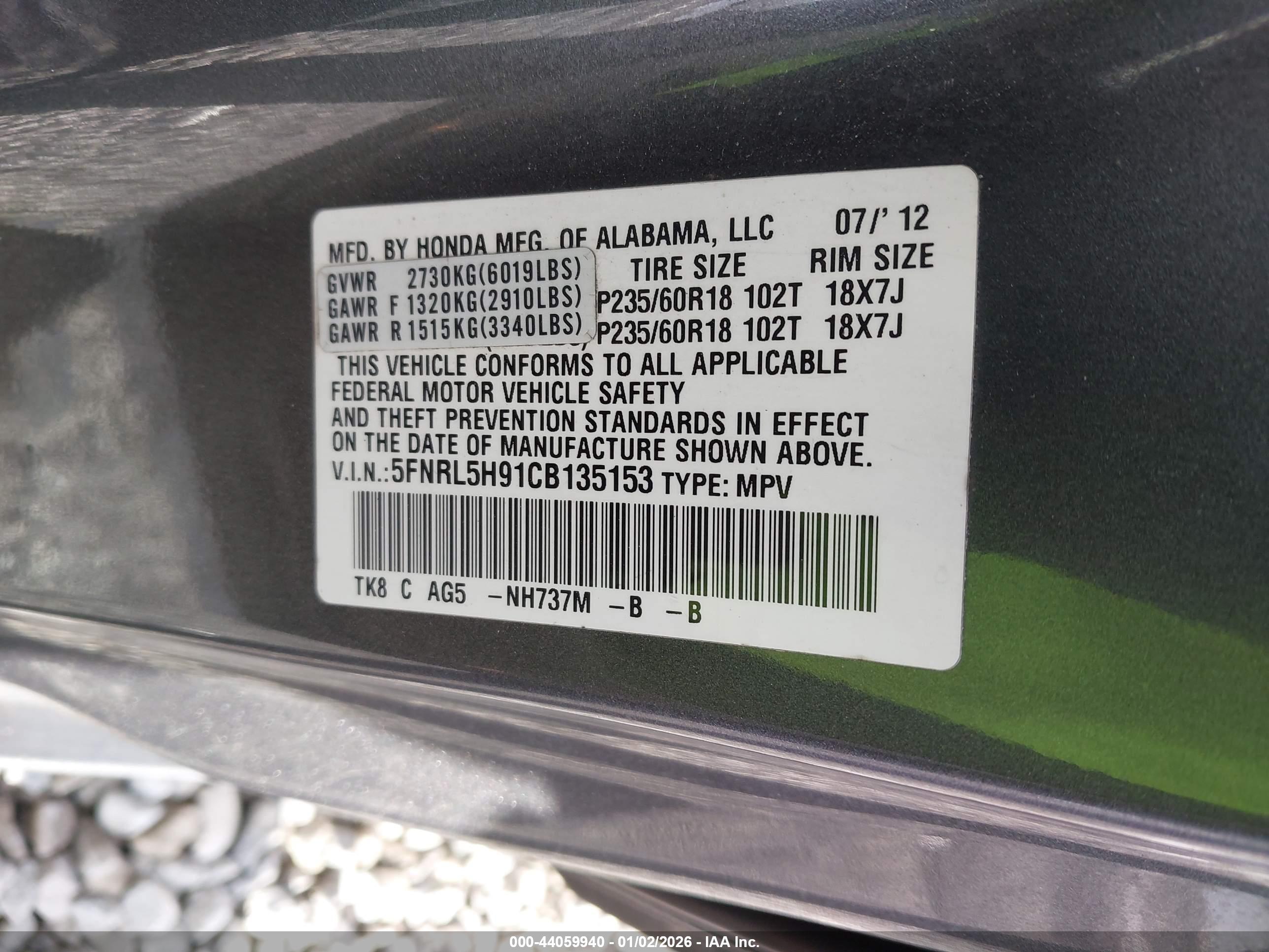 HONDA ODYSSEY image 9