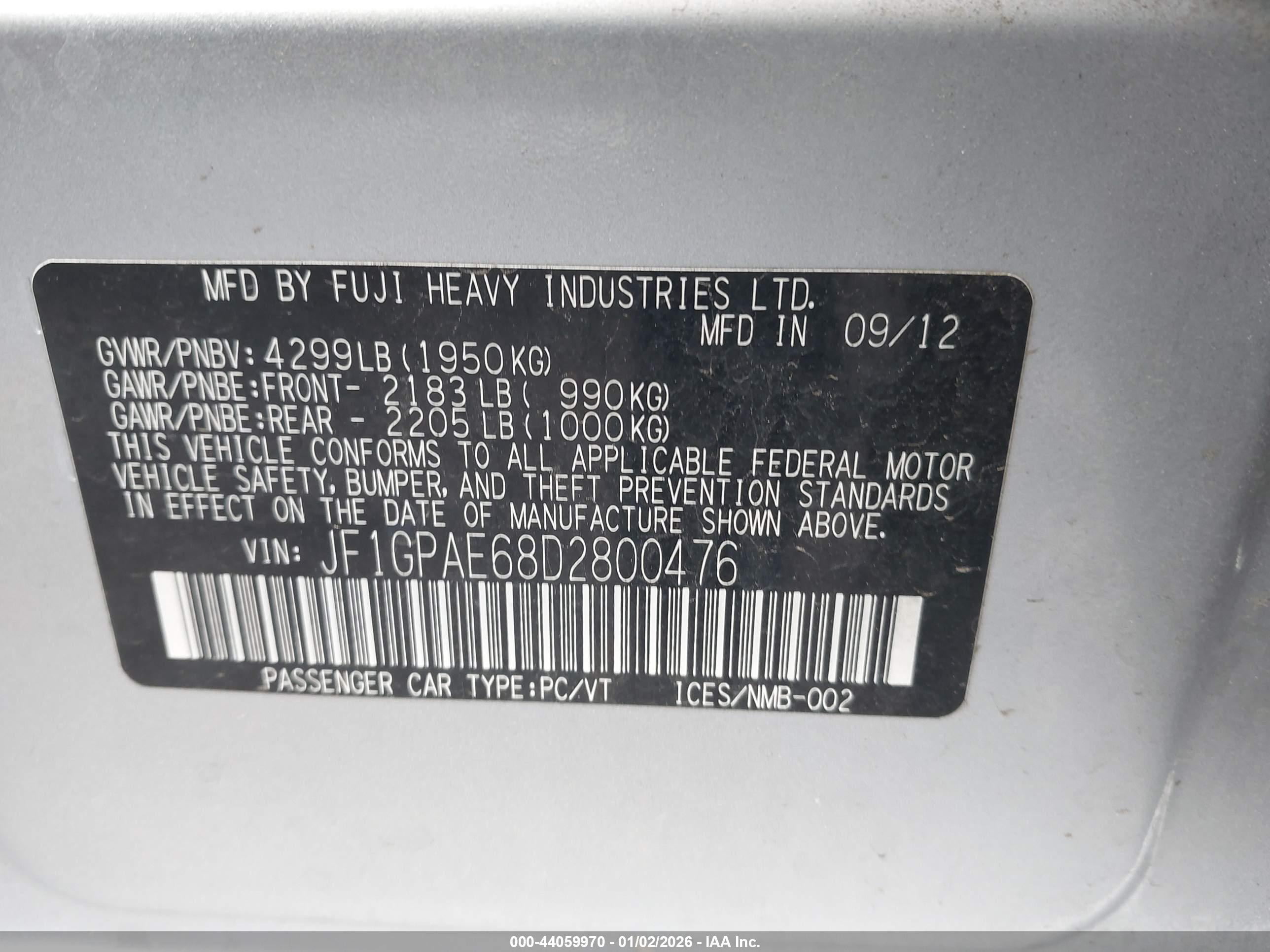 SUBARU IMPREZA image 9