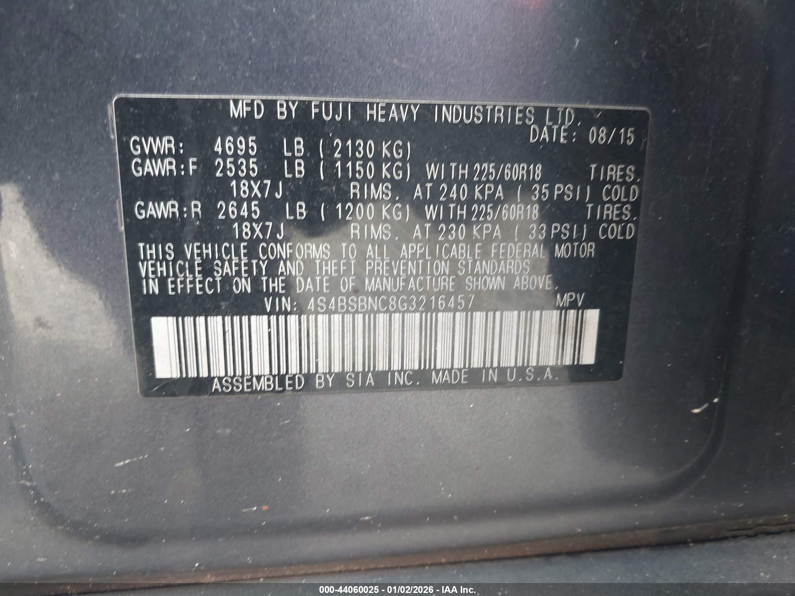 SUBARU OUTBACK image 9