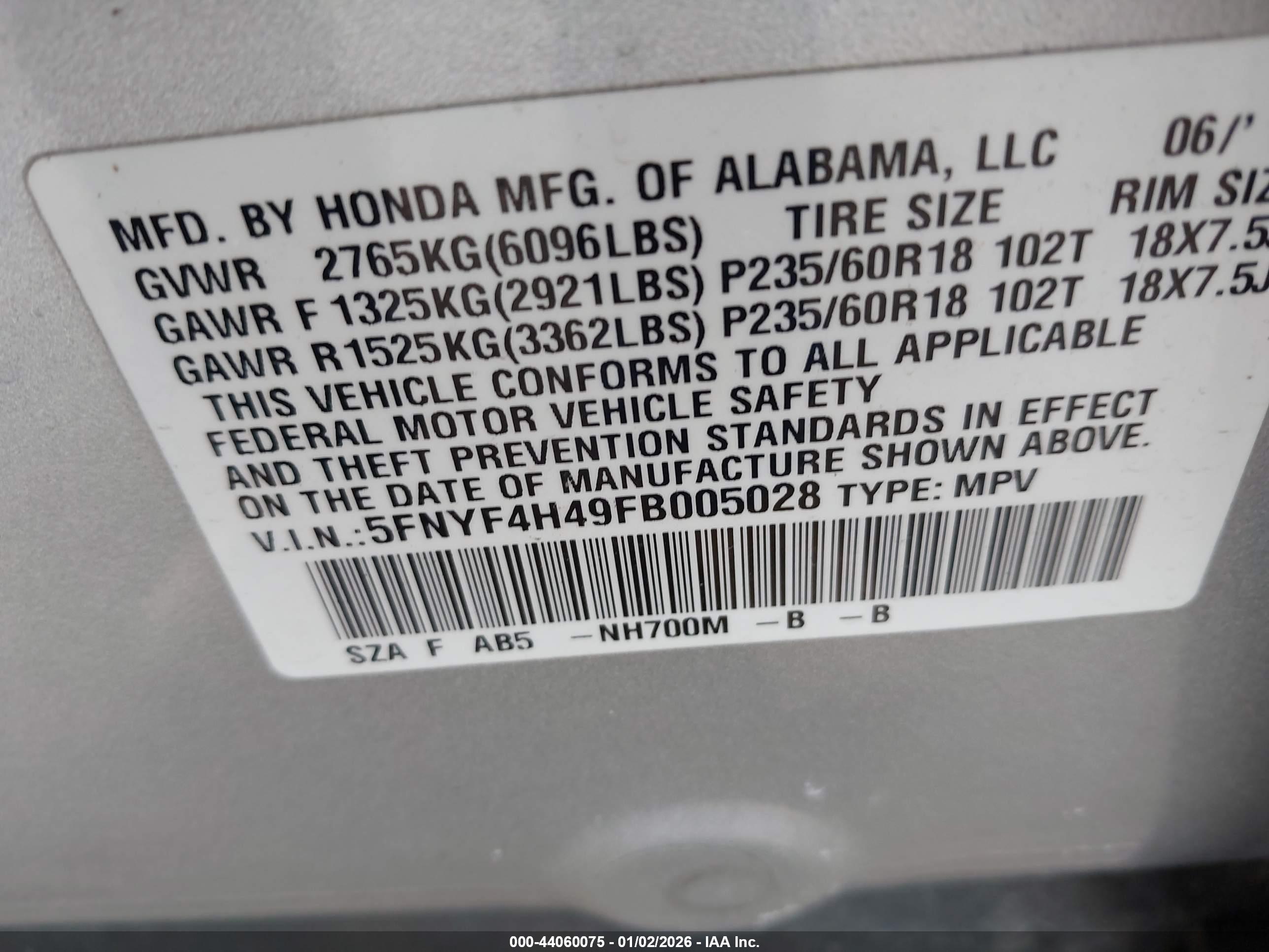 HONDA PILOT image 9