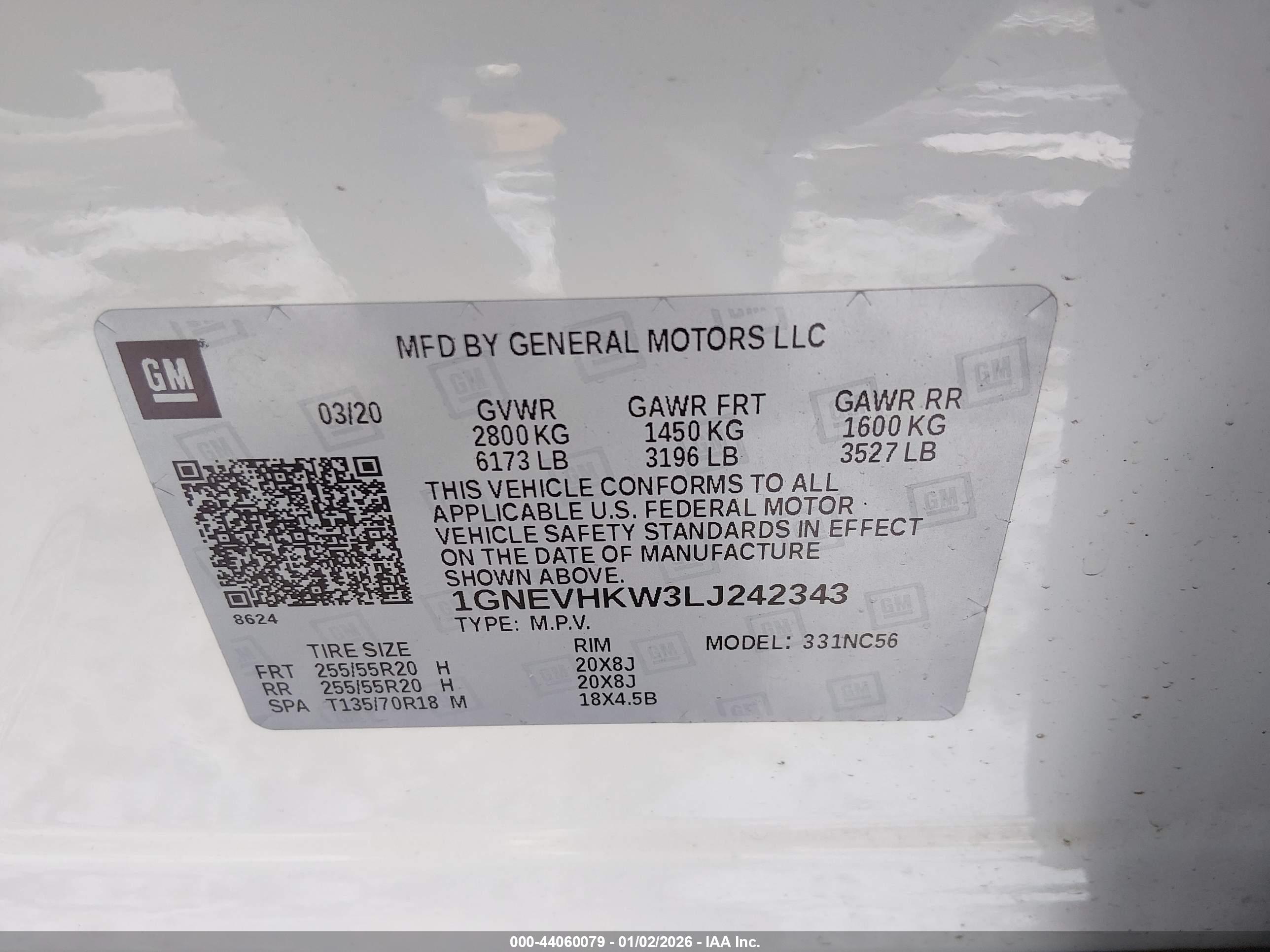 CHEVROLET TRAVERSE image 9