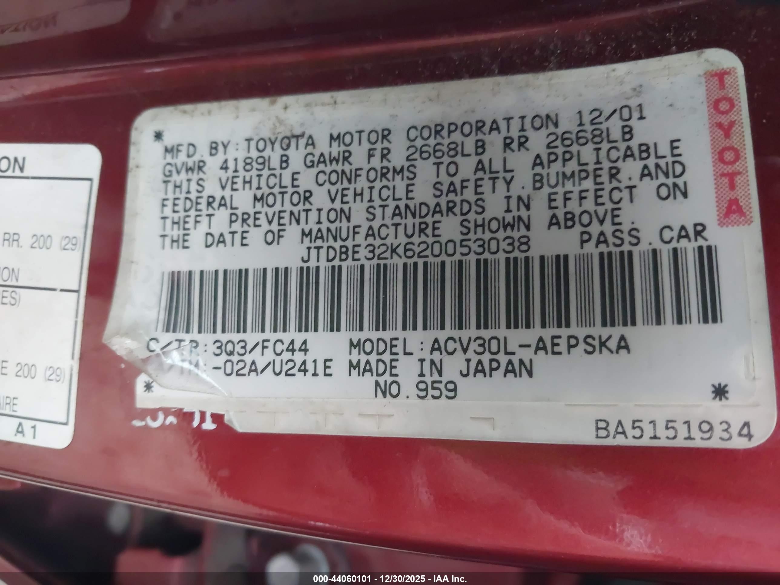 TOYOTA CAMRY image 9