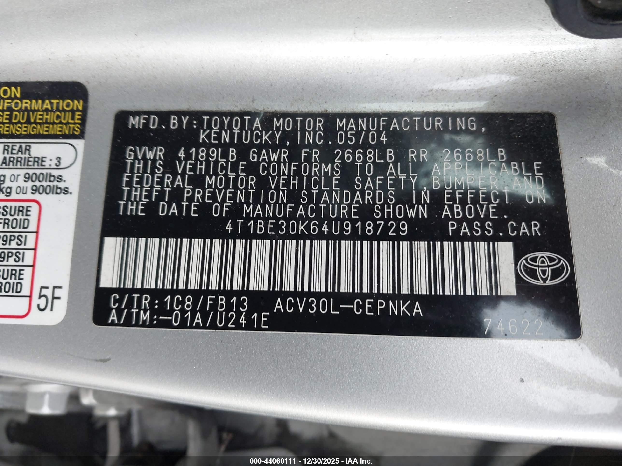 TOYOTA CAMRY image 9