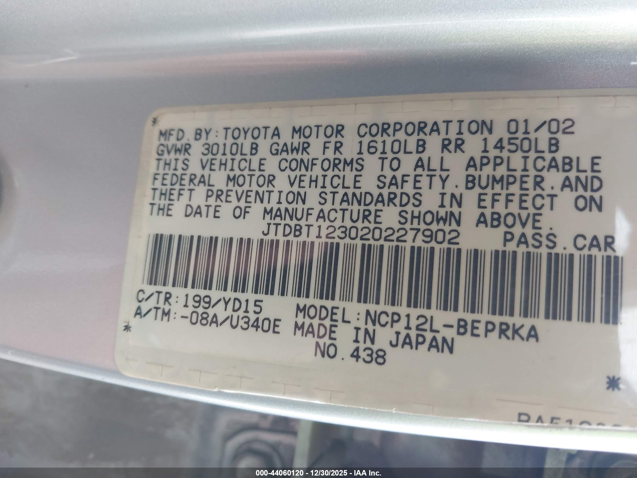 TOYOTA ECHO image 9