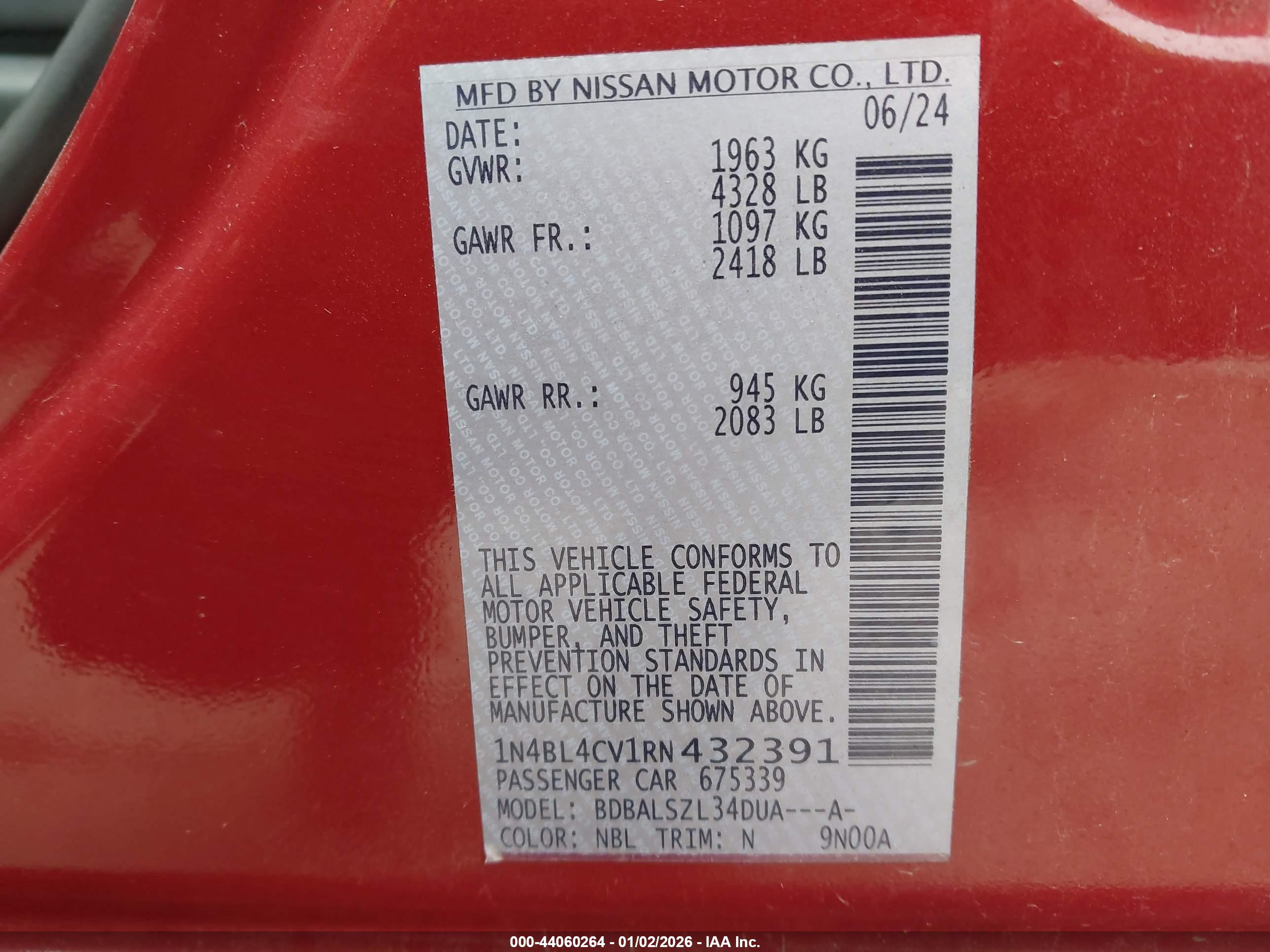NISSAN ALTIMA image 9
