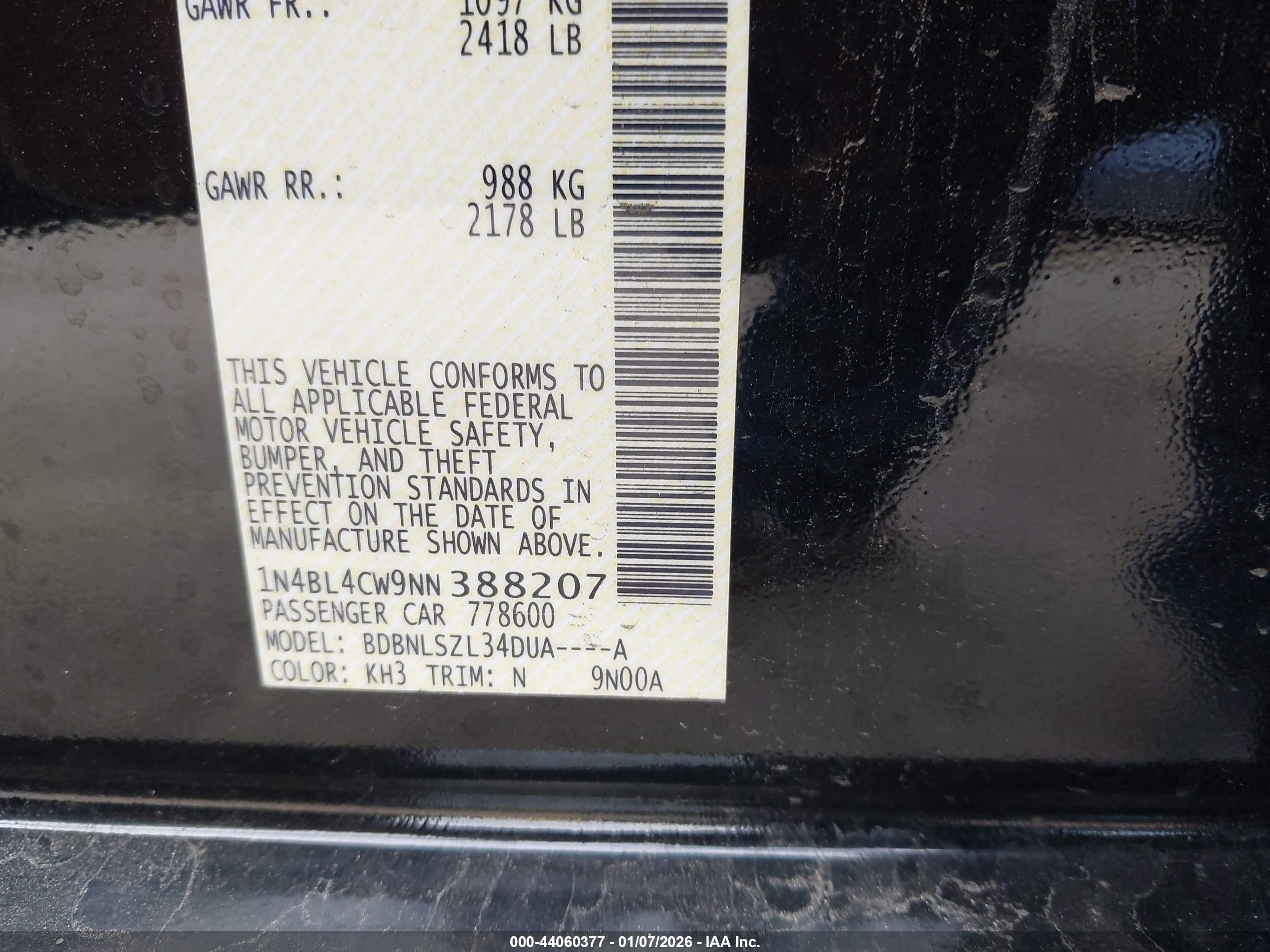 NISSAN ALTIMA image 9