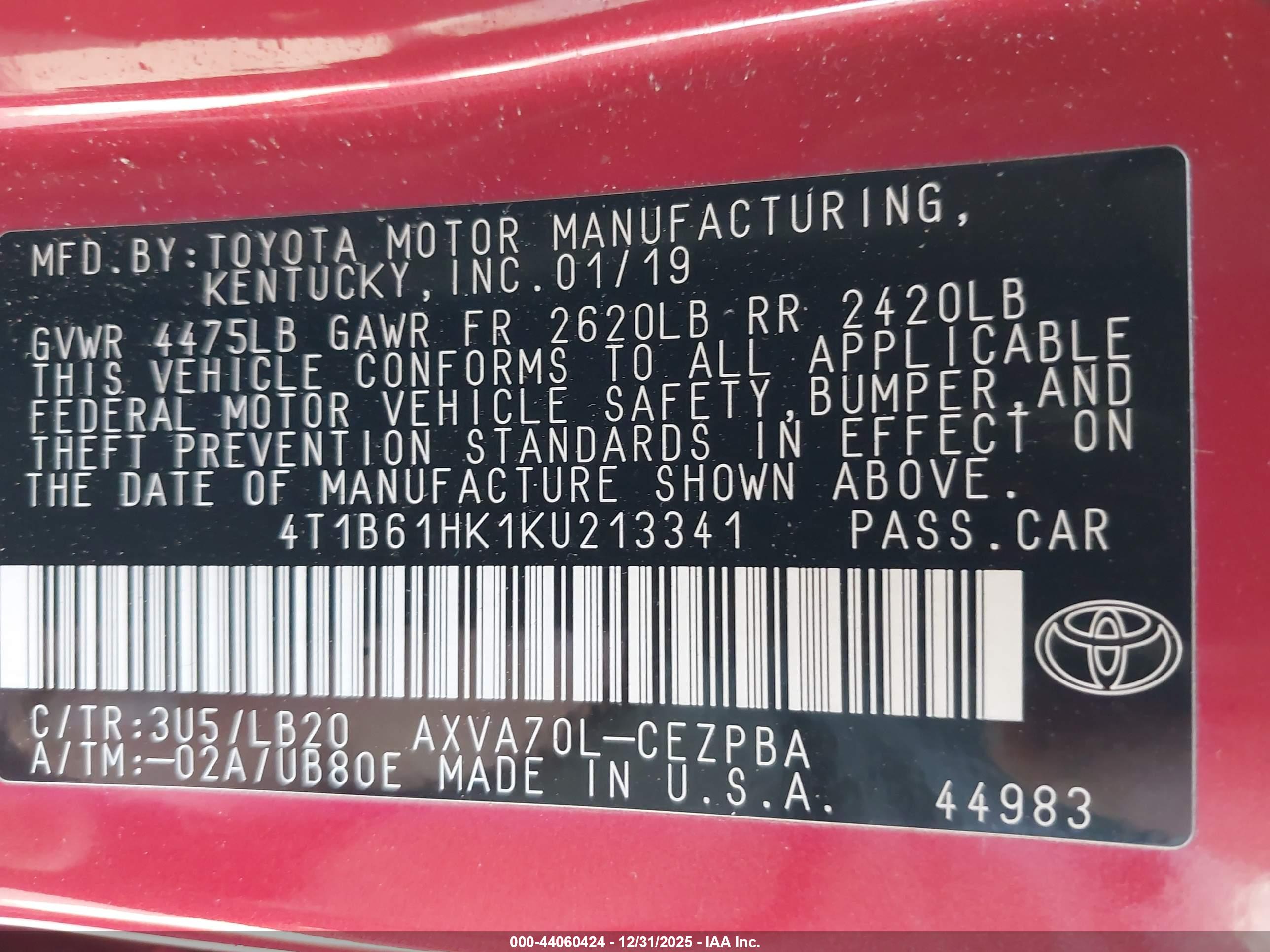 TOYOTA CAMRY image 9