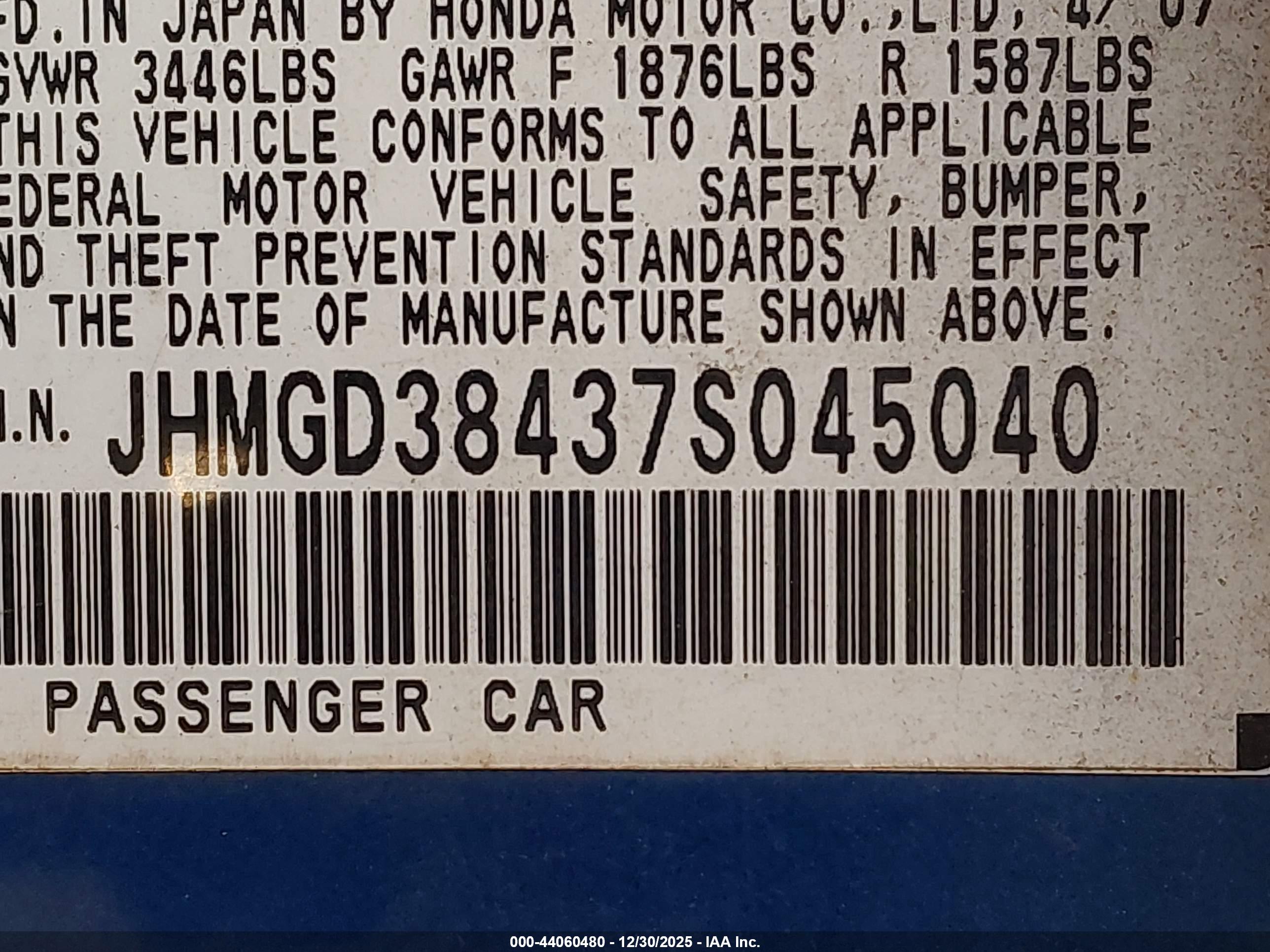 HONDA FIT image 9
