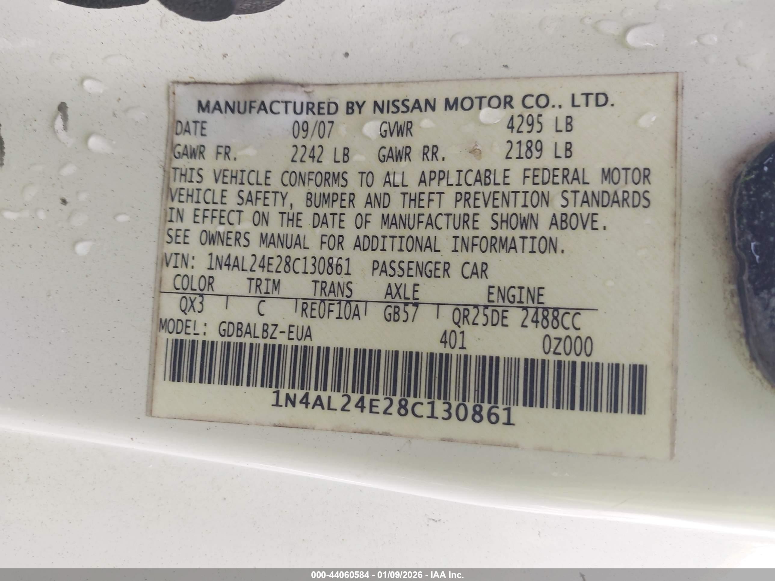 NISSAN ALTIMA image 9