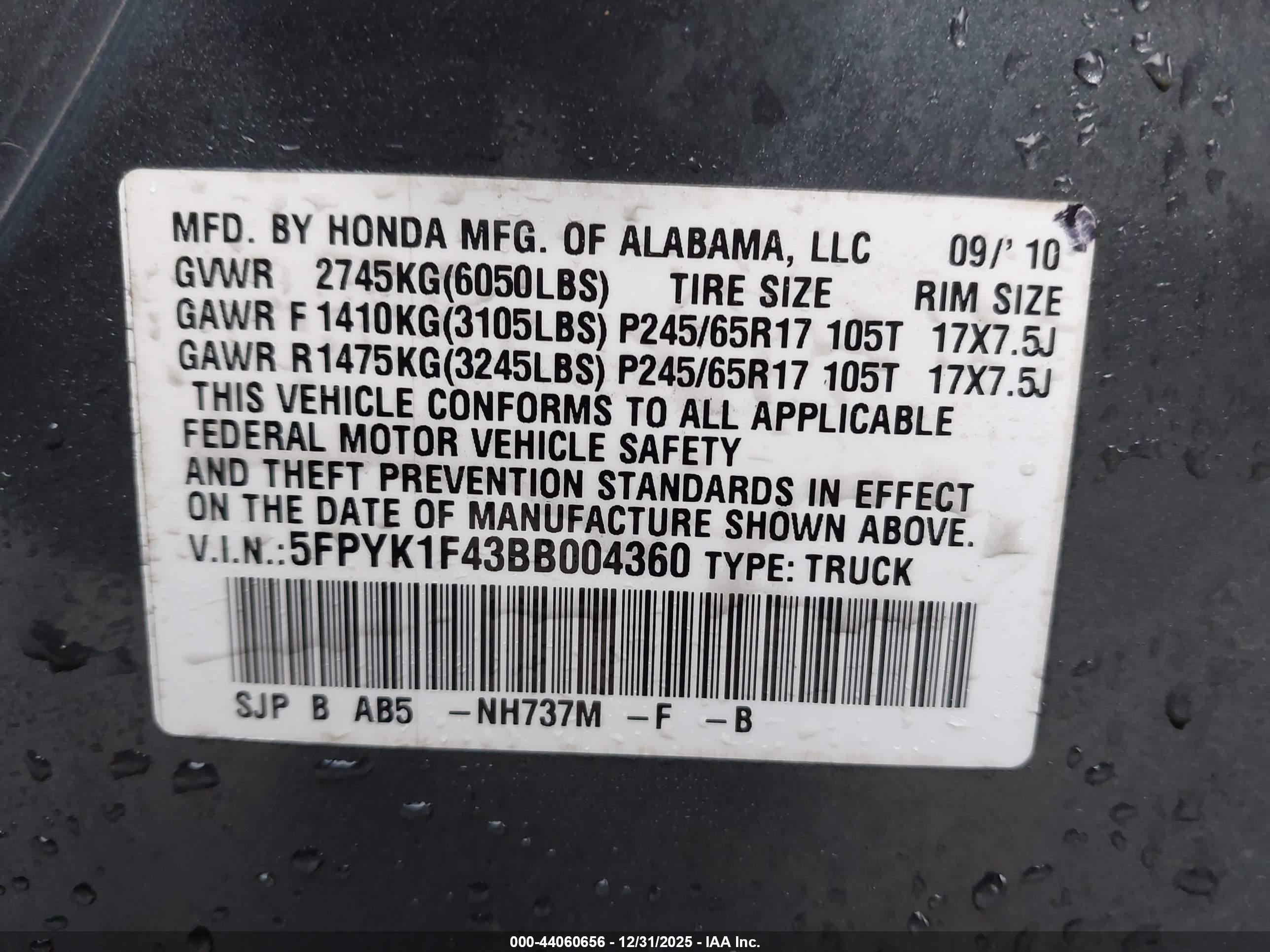 HONDA RIDGELINE image 9