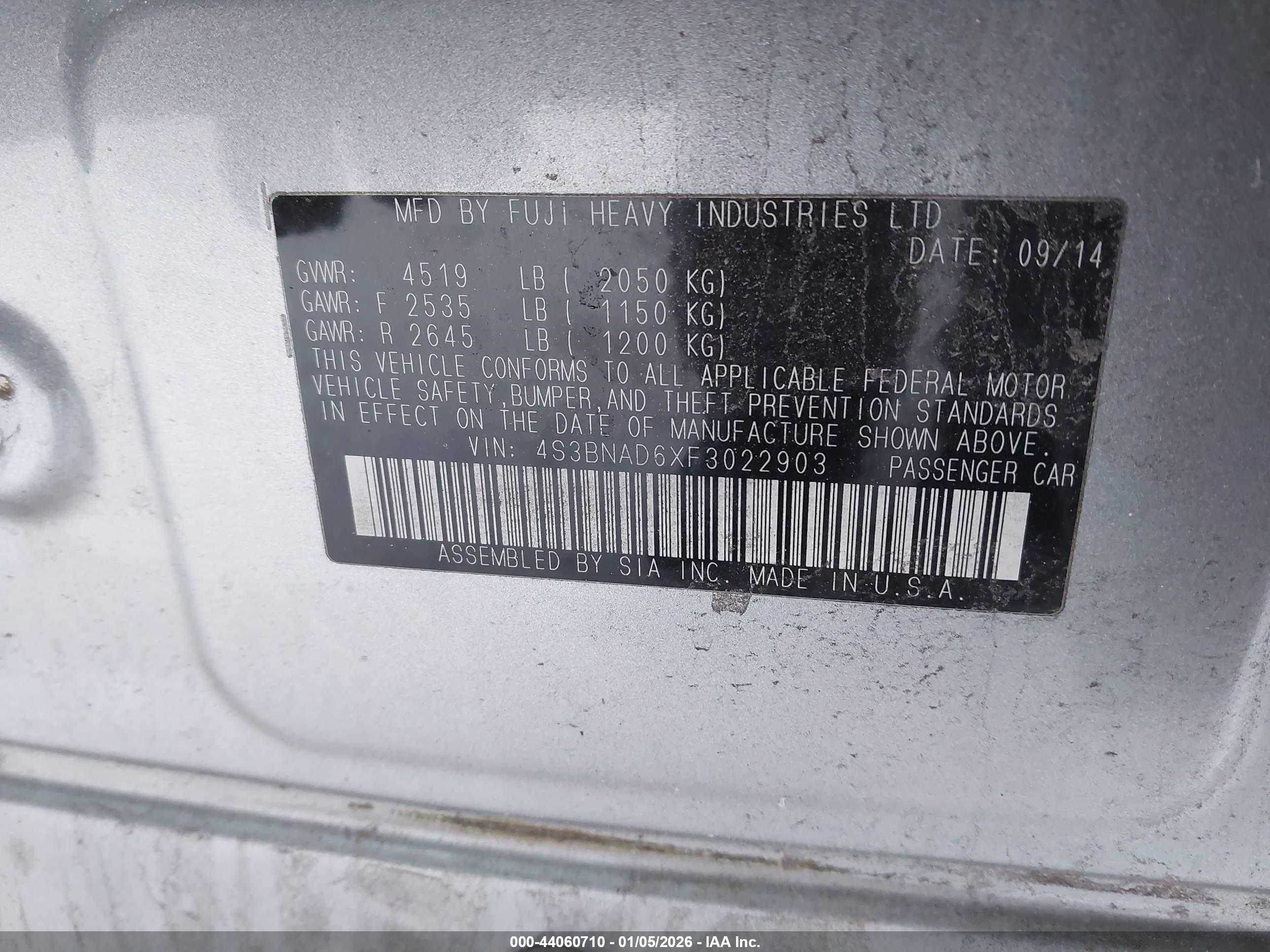 SUBARU LEGACY image 9