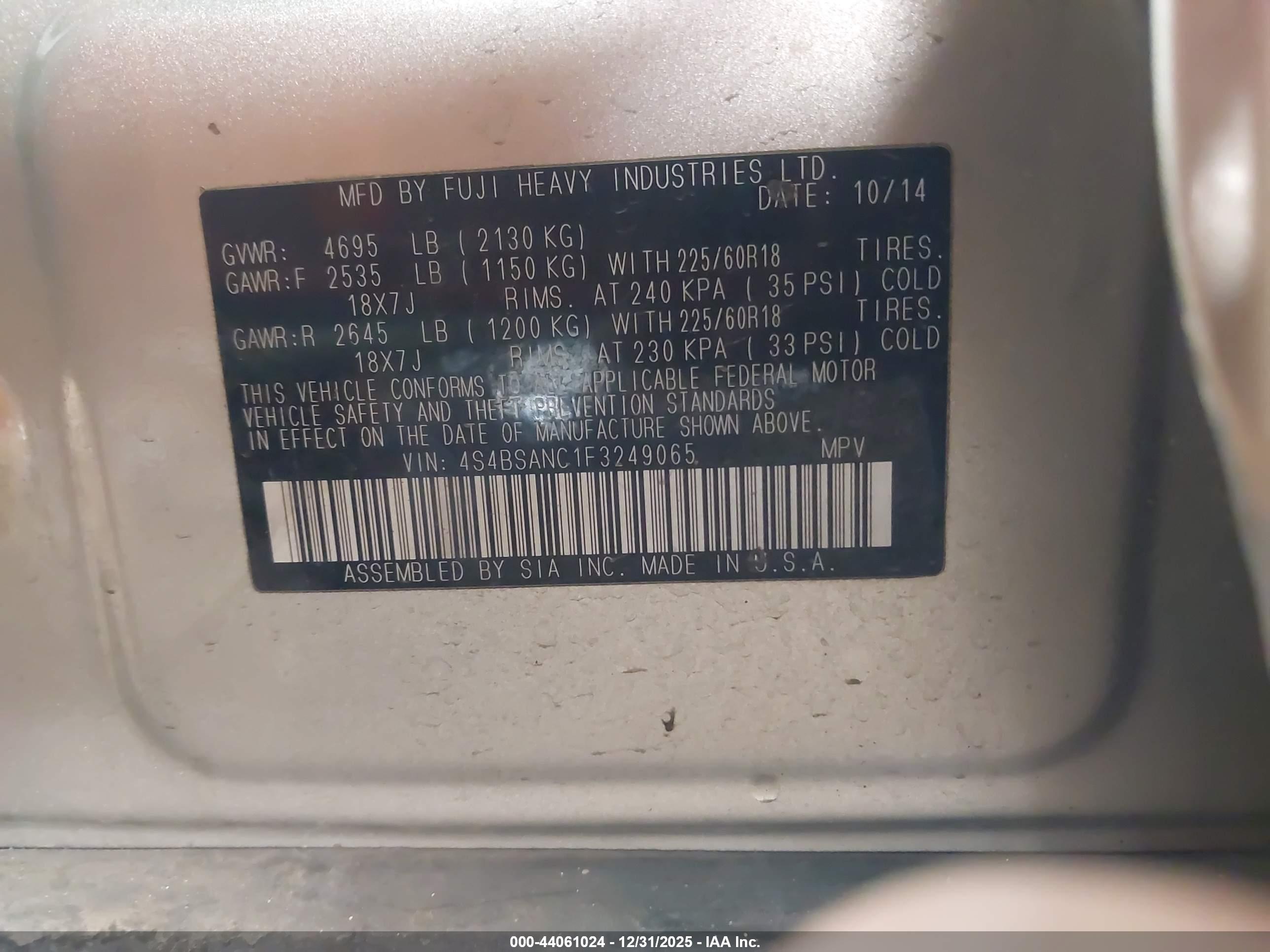 SUBARU OUTBACK image 9