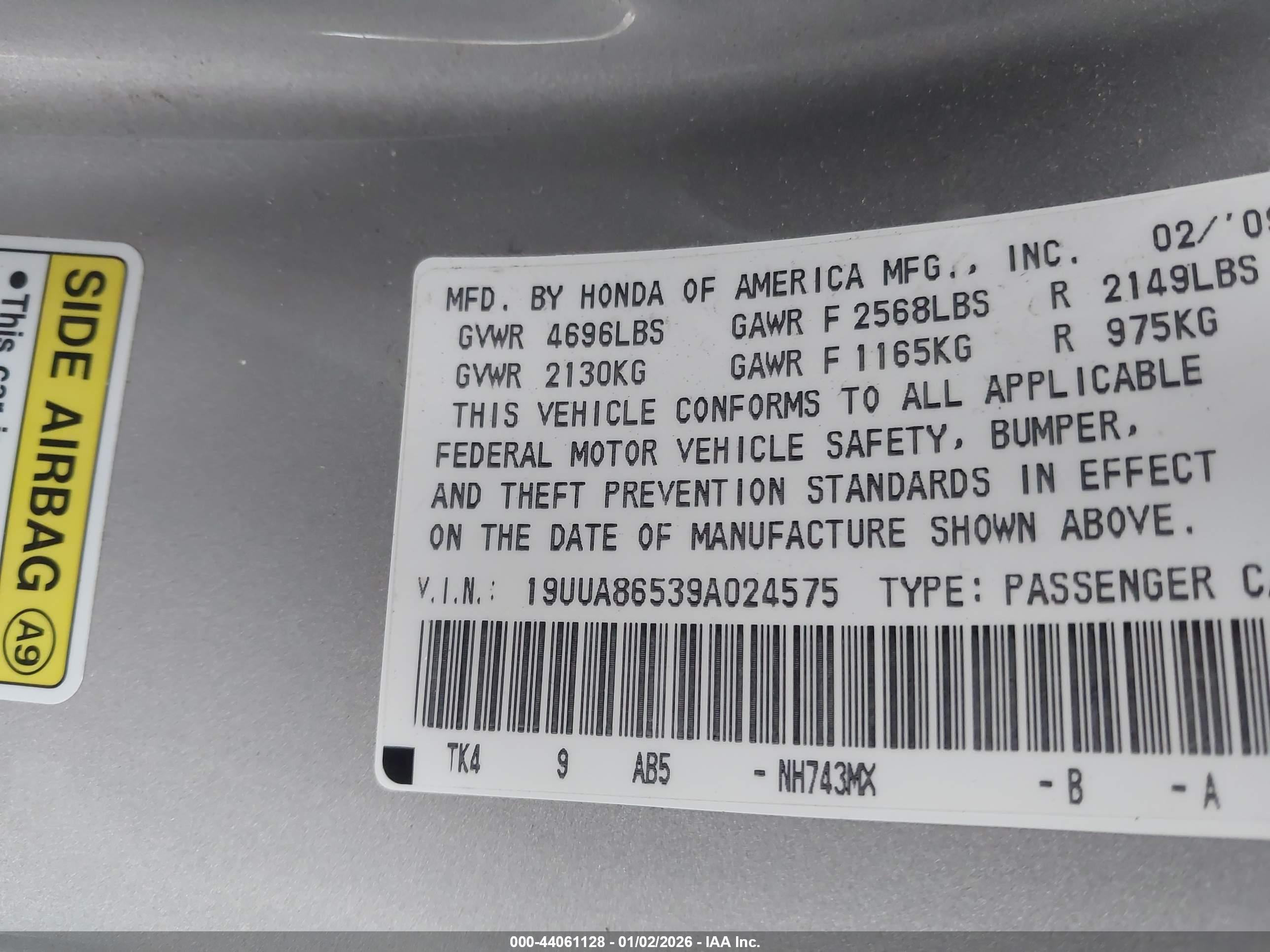 ACURA TL image 9