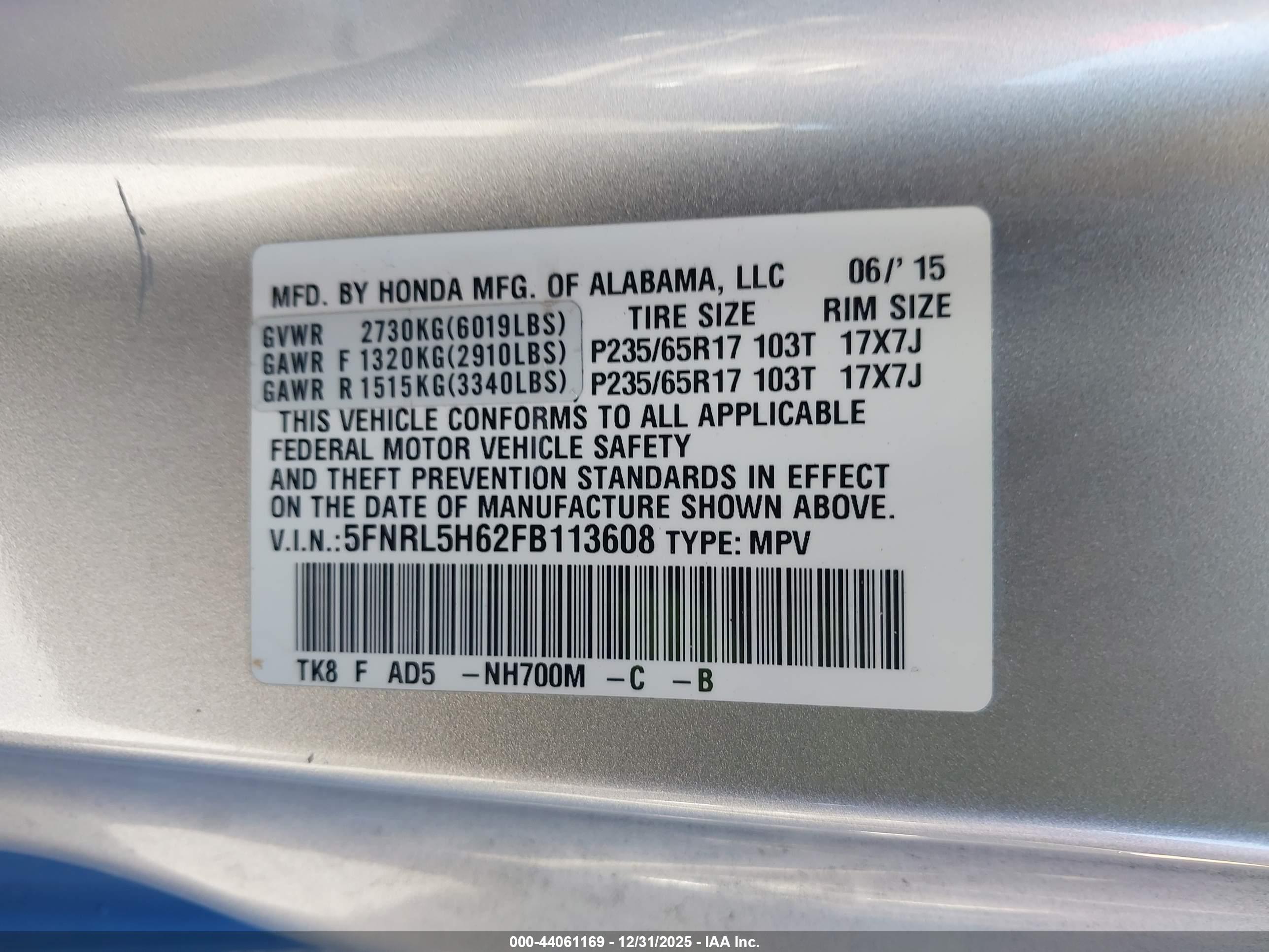 HONDA ODYSSEY image 9