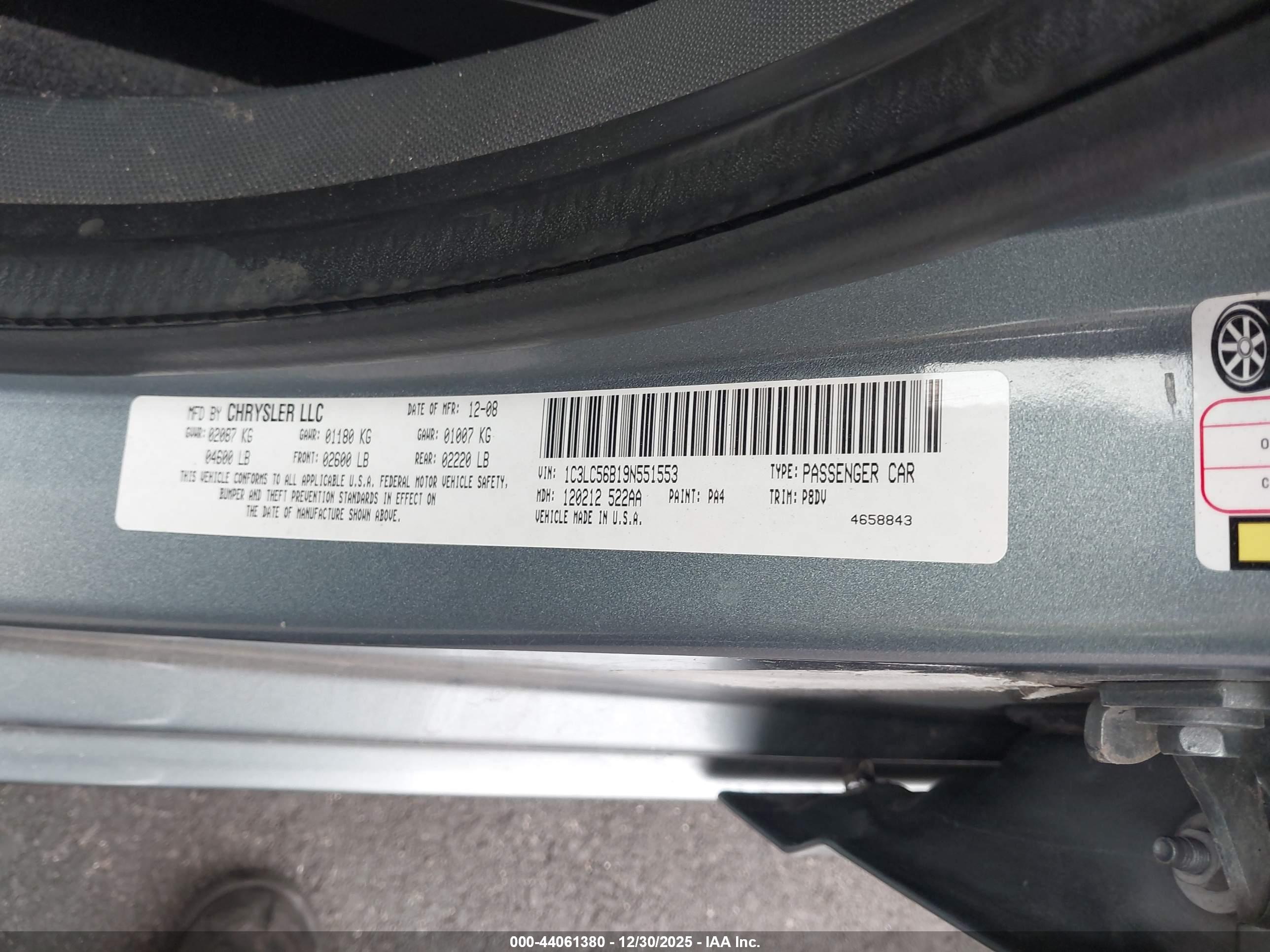 CHRYSLER SEBRING image 9