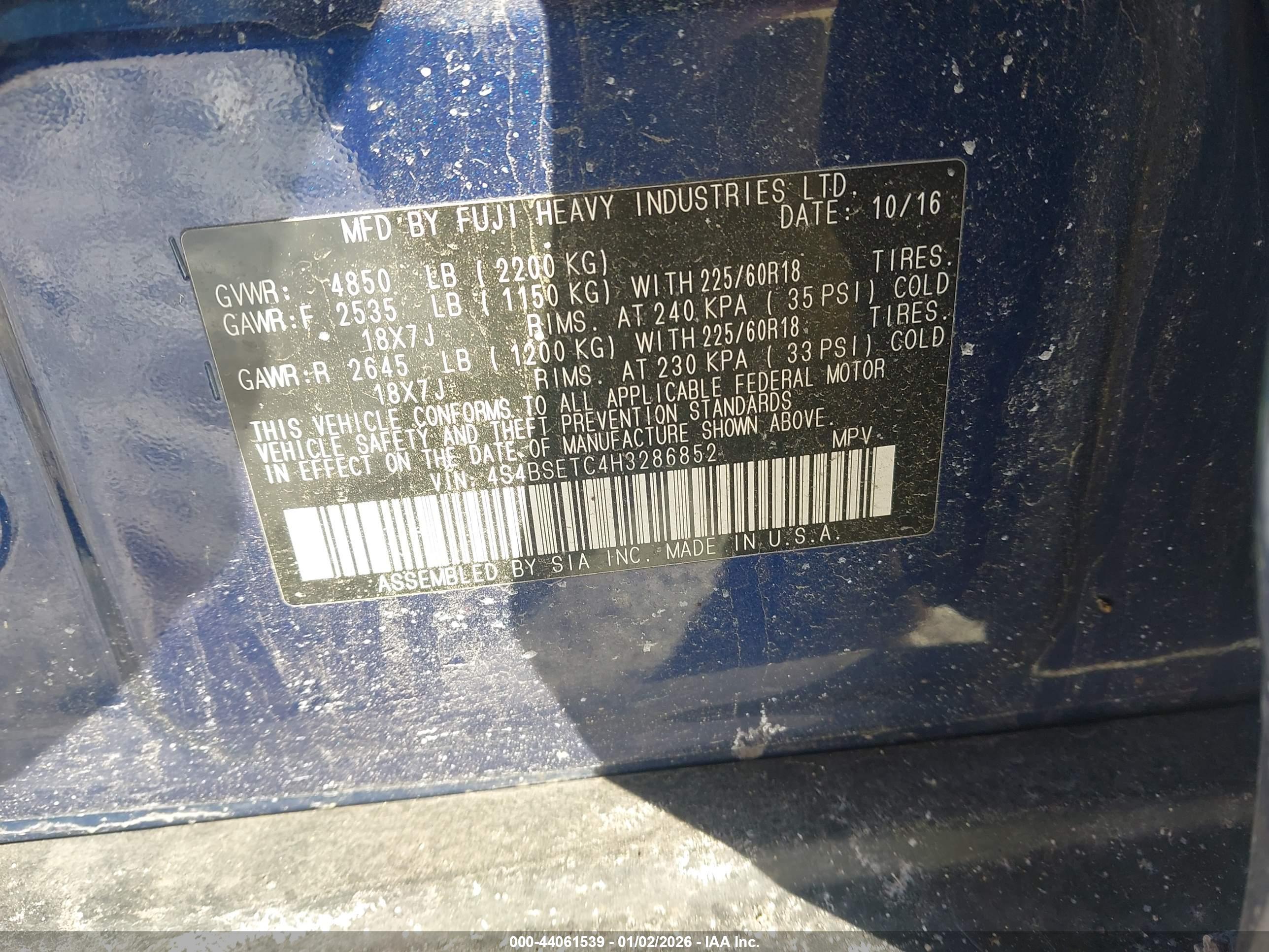 SUBARU OUTBACK image 9