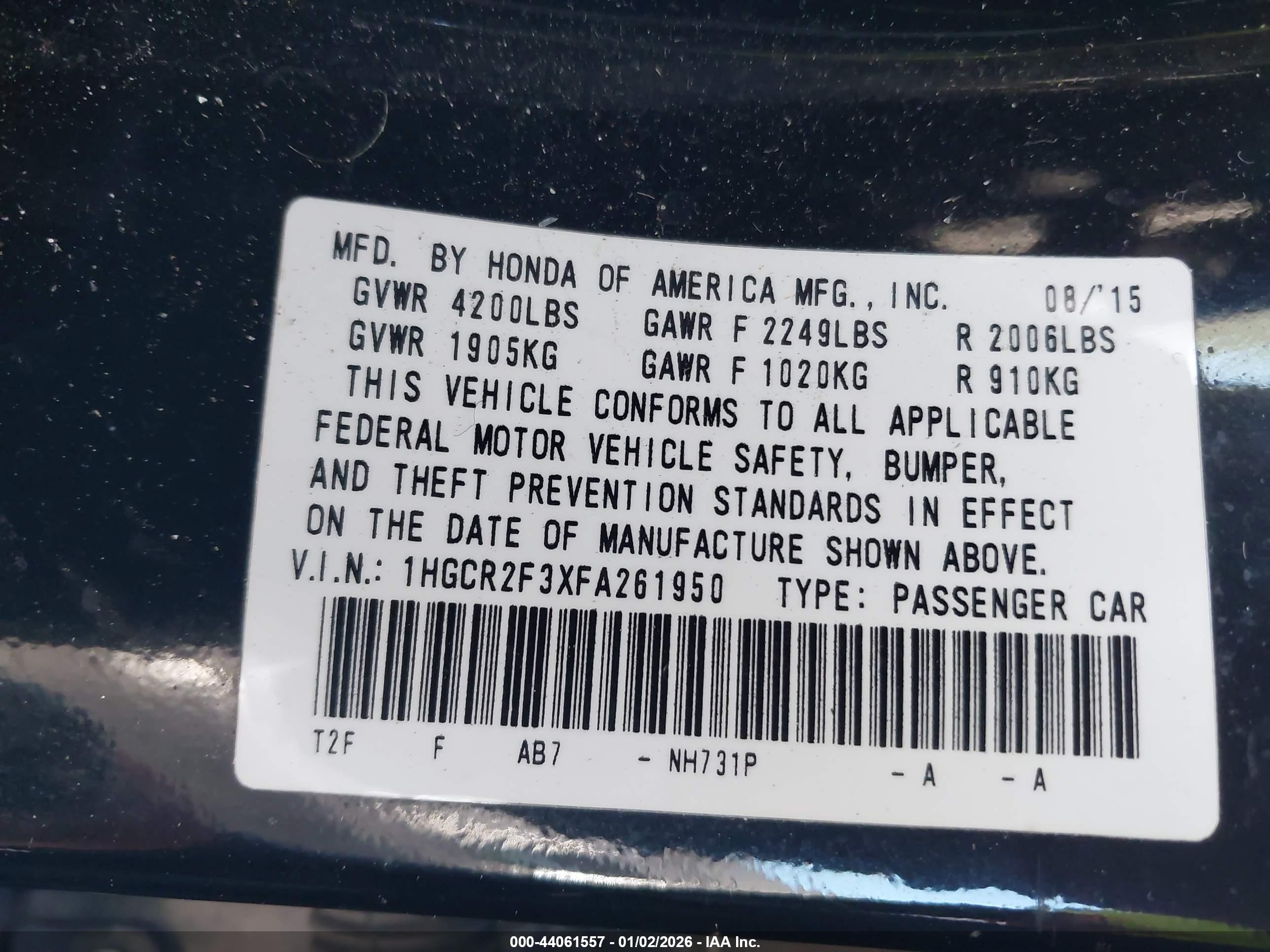 HONDA ACCORD image 9