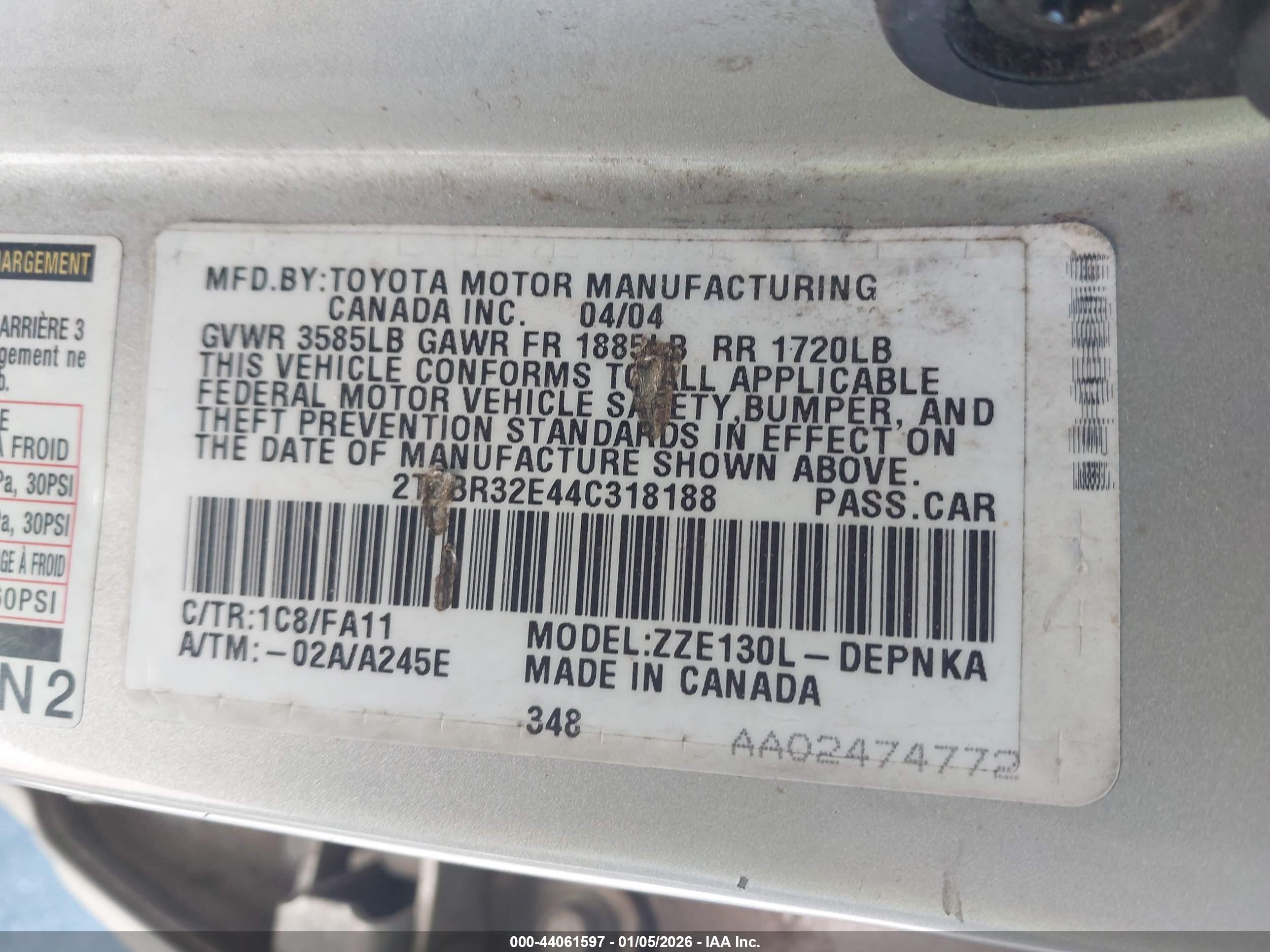 TOYOTA COROLLA image 9