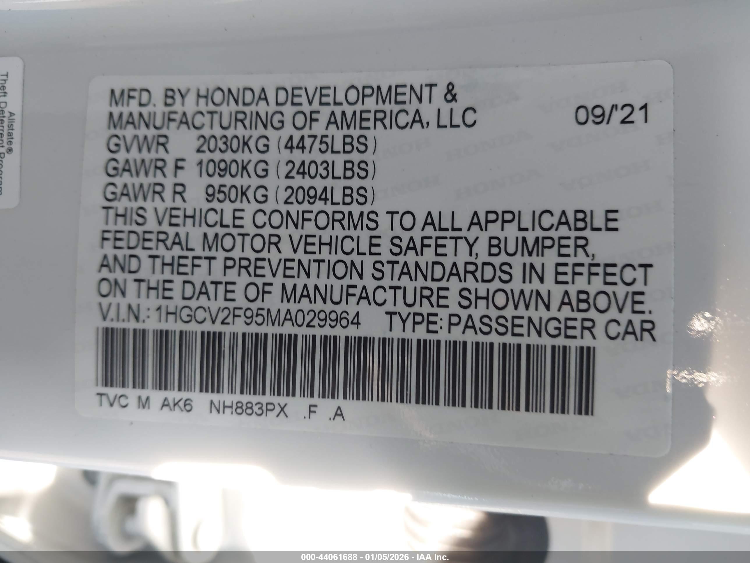 HONDA ACCORD image 9