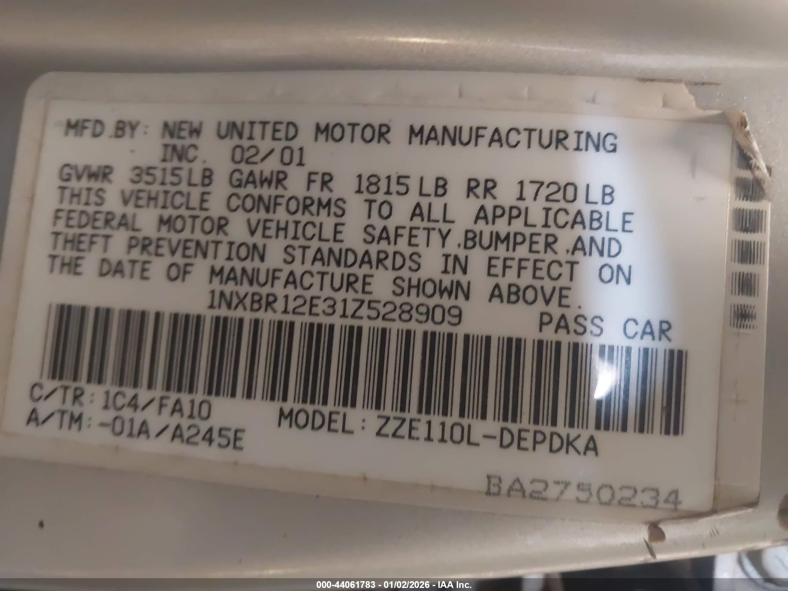TOYOTA COROLLA image 9