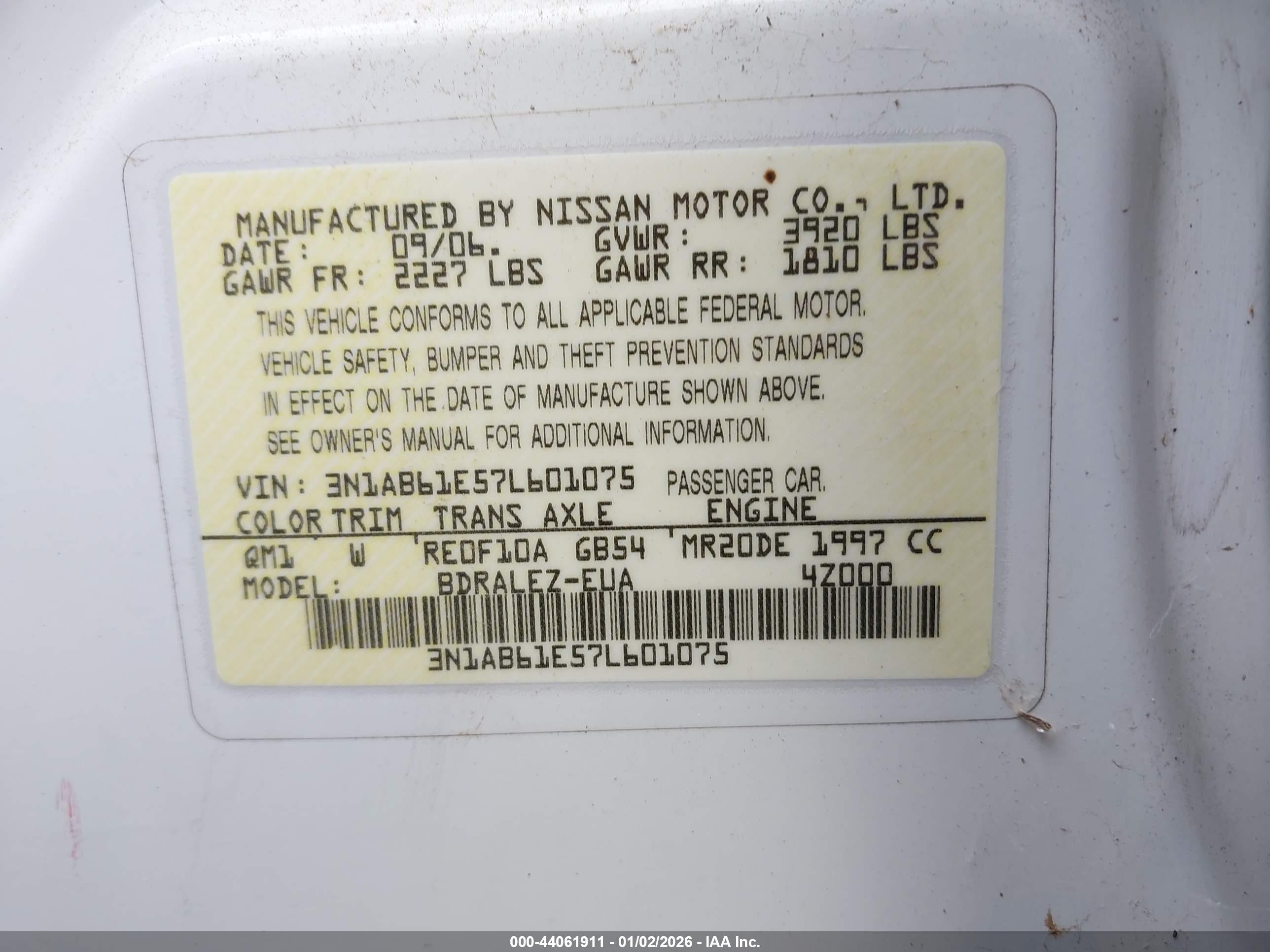 NISSAN SENTRA image 9