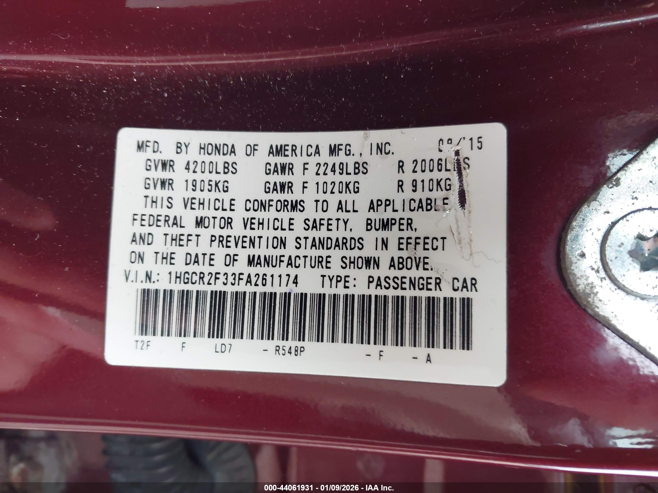 HONDA ACCORD image 9