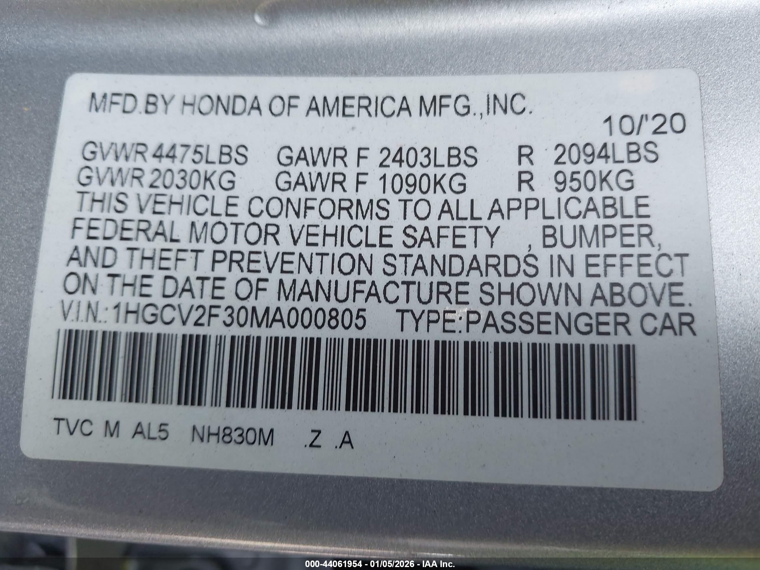 HONDA ACCORD image 9