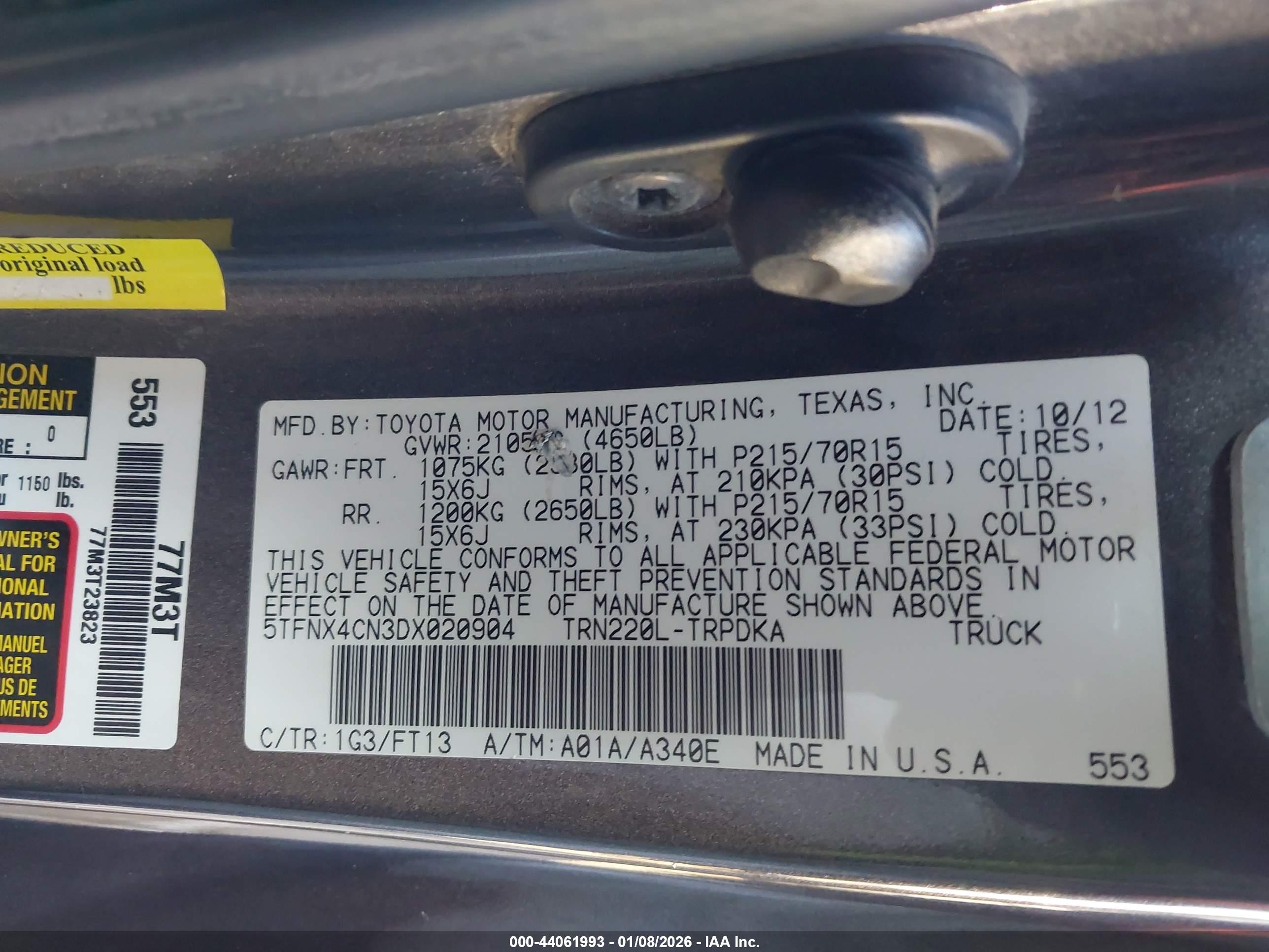 TOYOTA TACOMA image 9