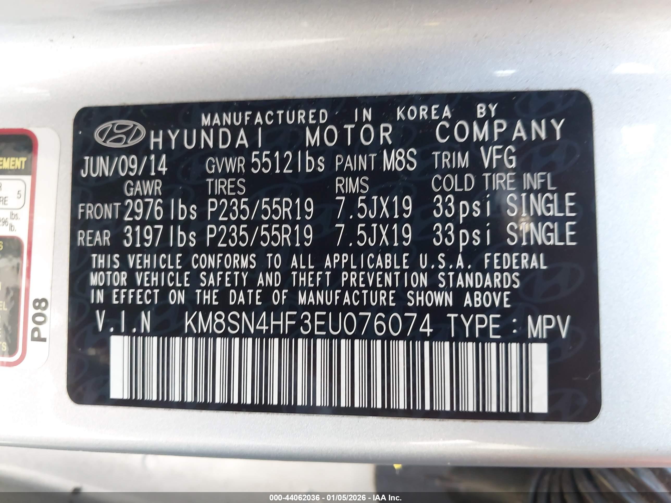 HYUNDAI SANTA image 9