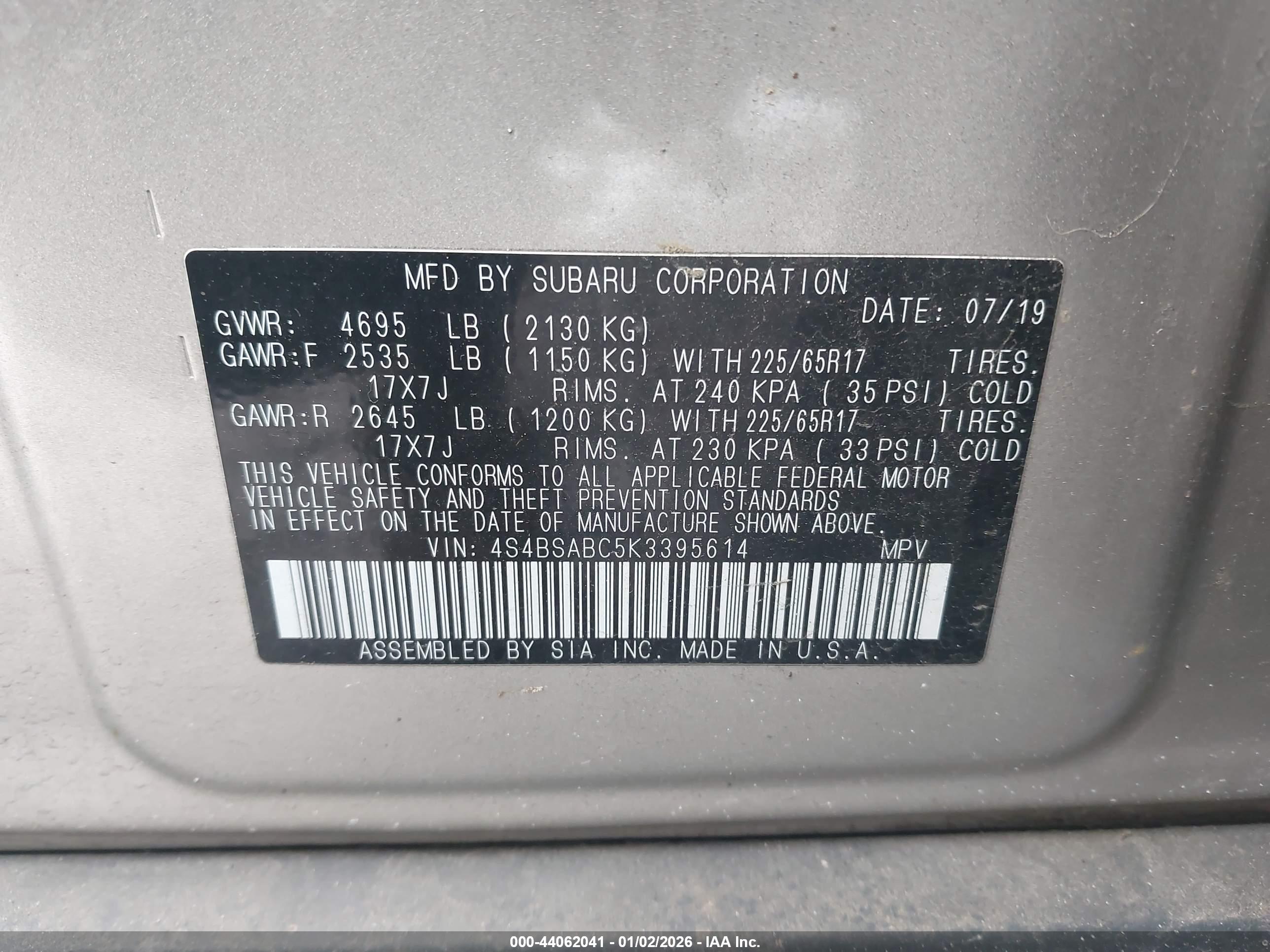 SUBARU OUTBACK image 9