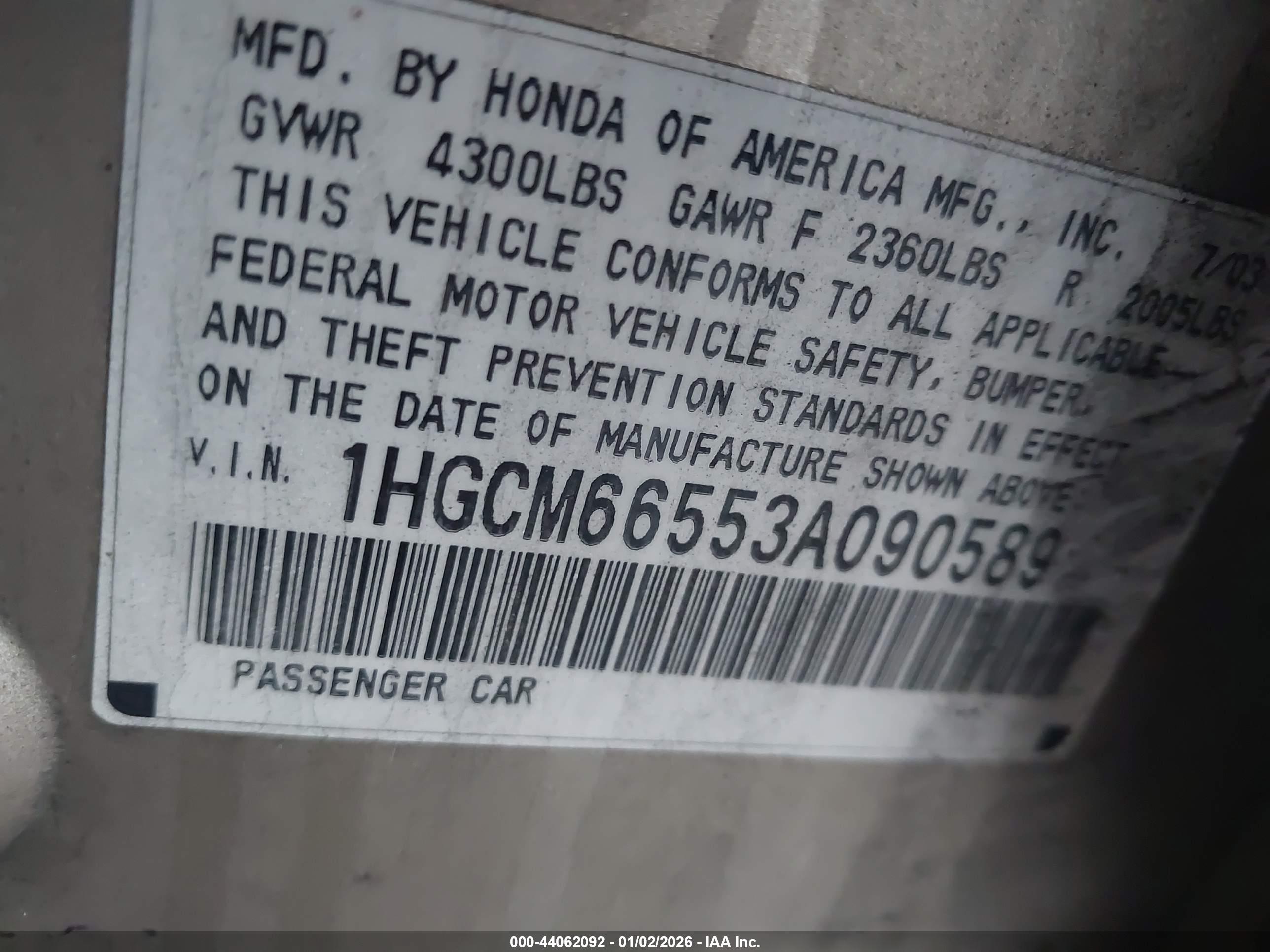 HONDA ACCORD image 9