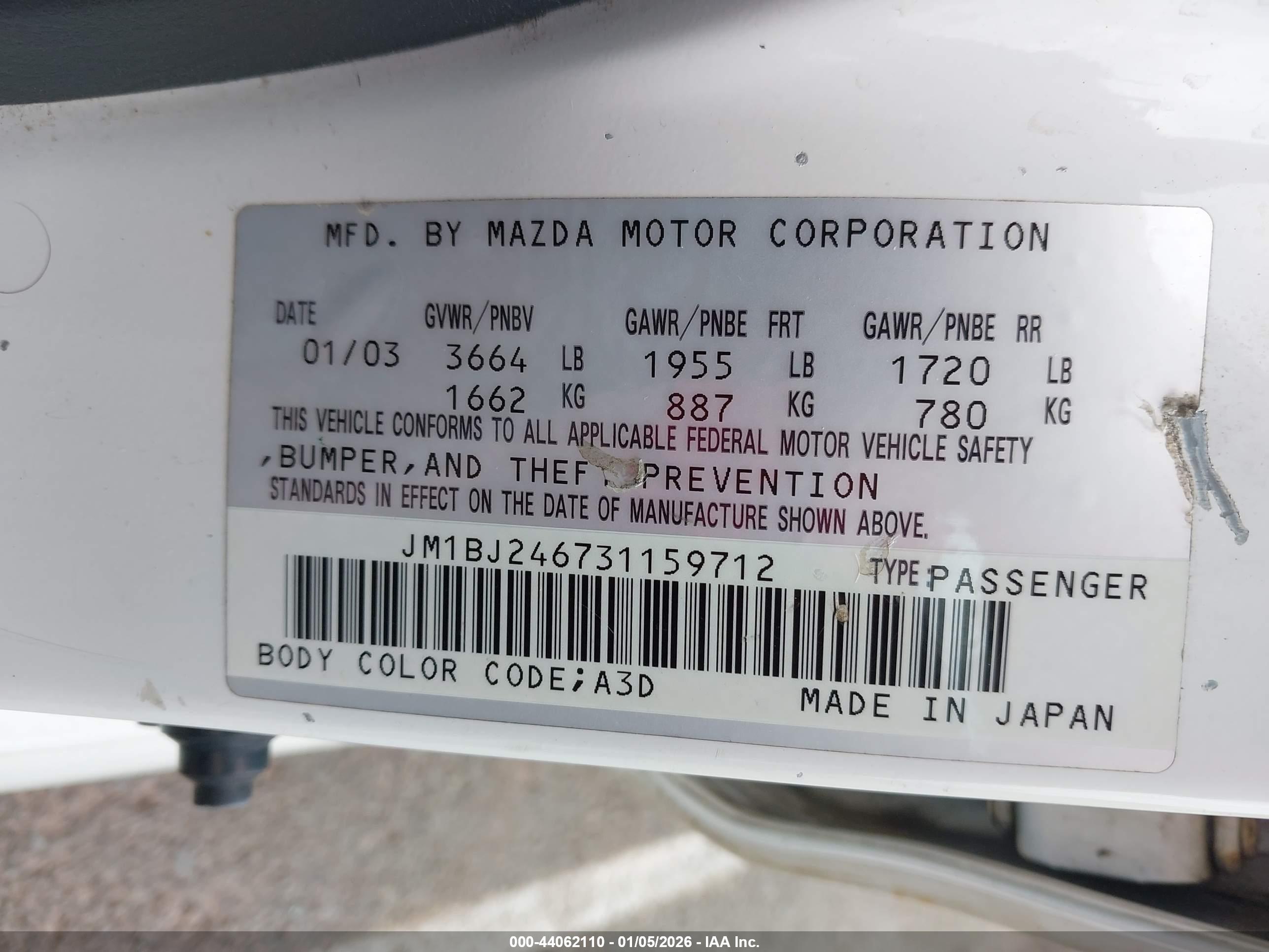 MAZDA PROTEGE5 image 9