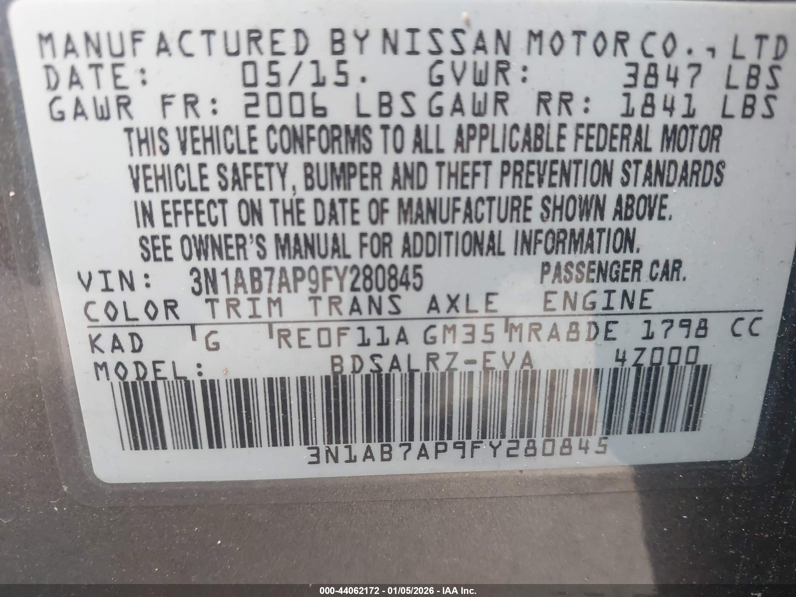NISSAN SENTRA image 9