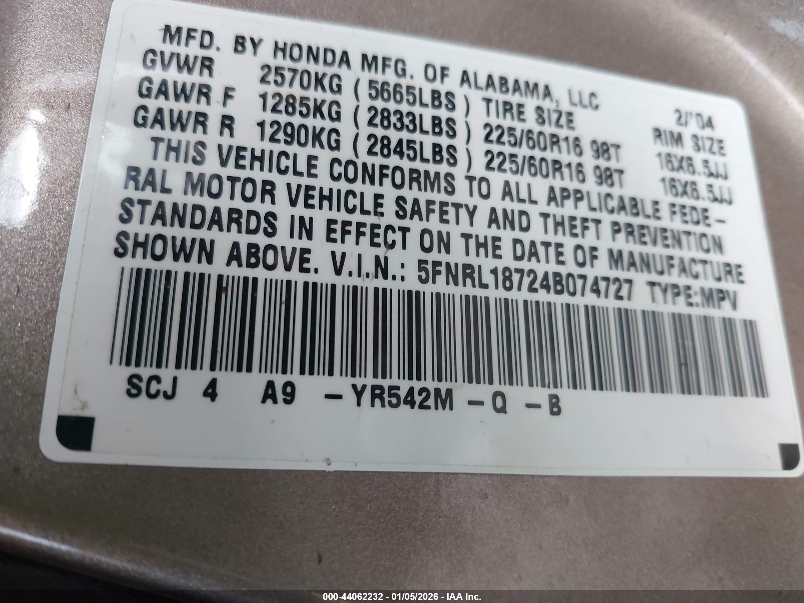HONDA ODYSSEY image 9