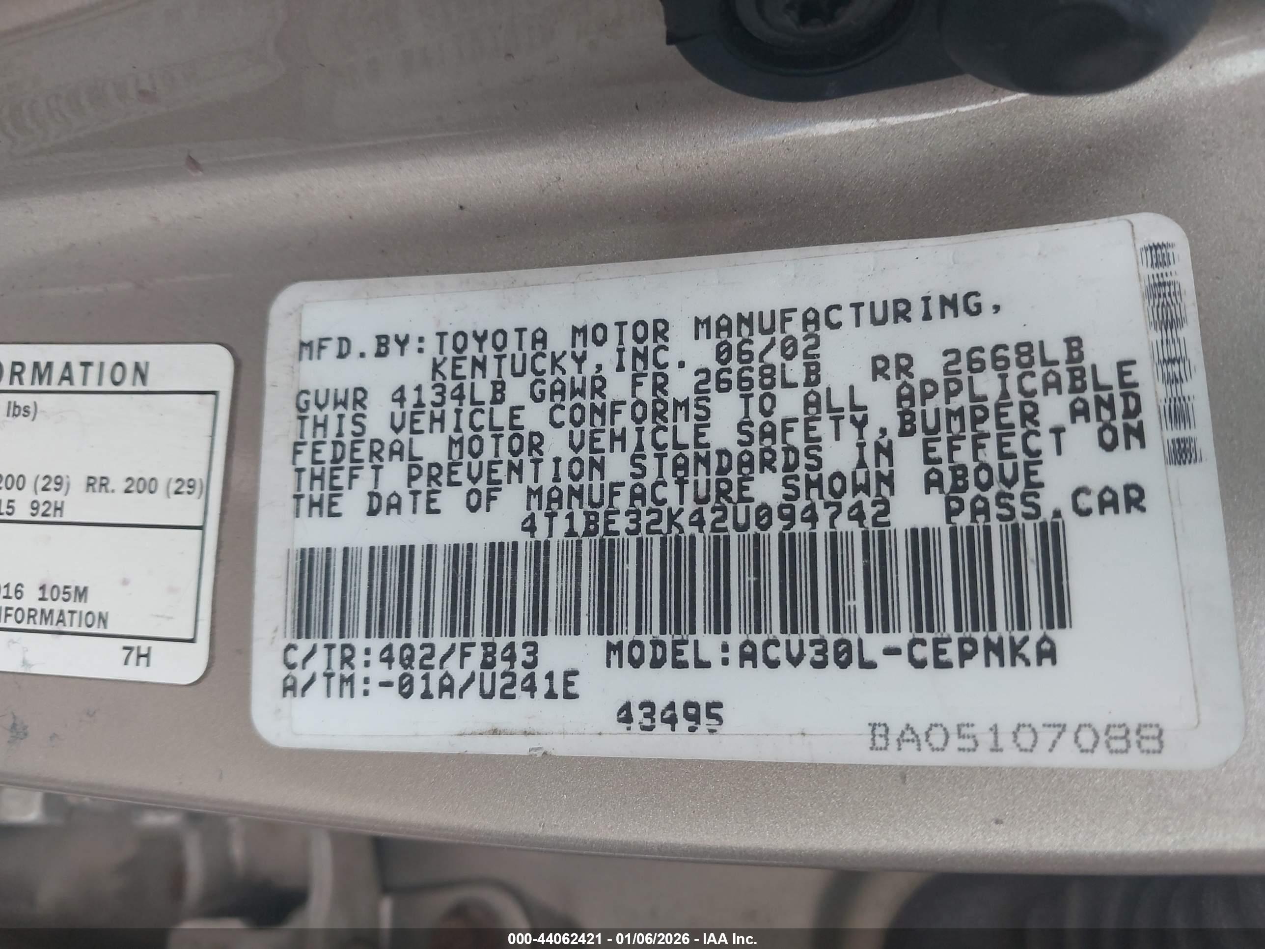 TOYOTA CAMRY image 9