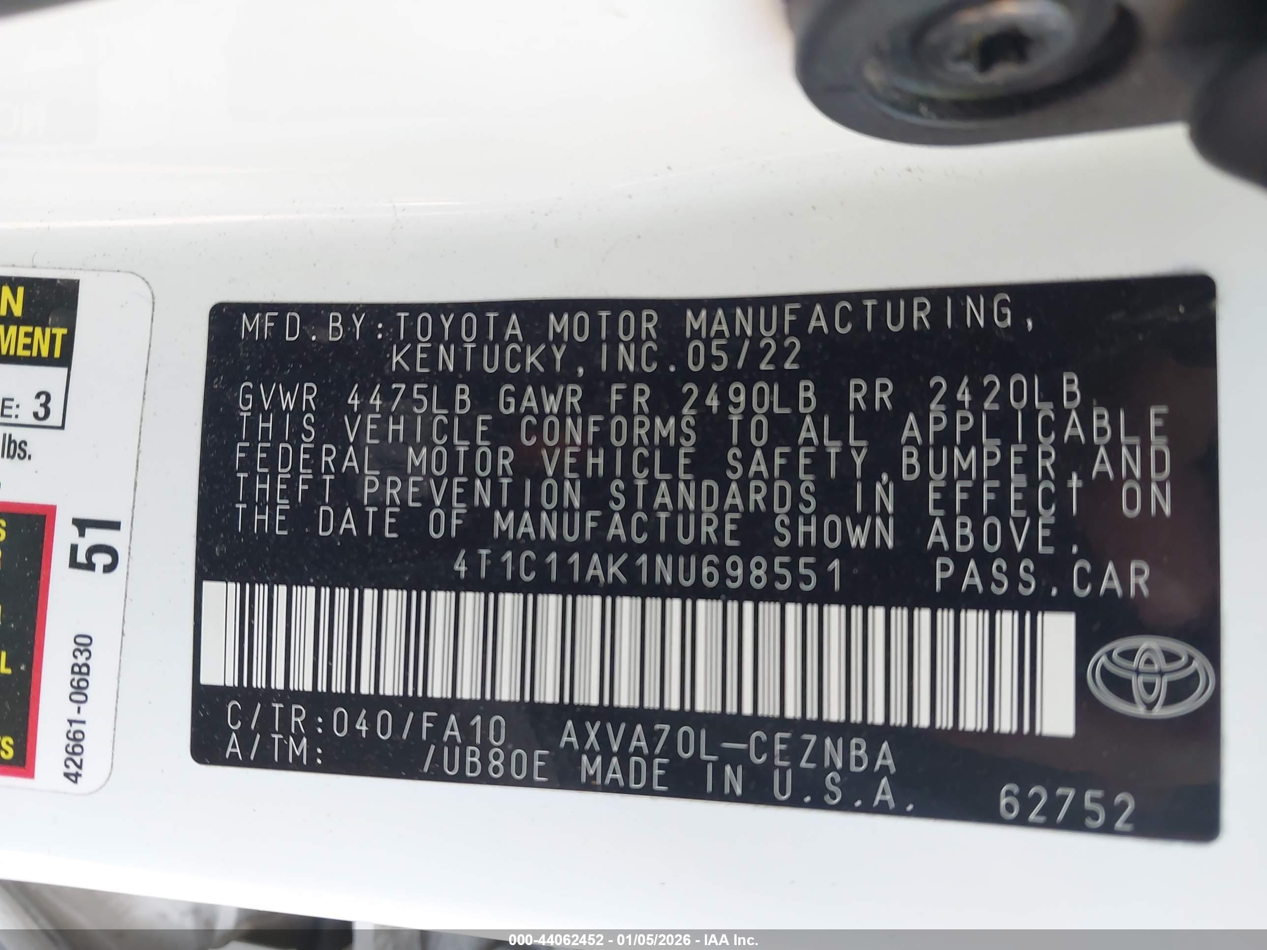 TOYOTA CAMRY image 9