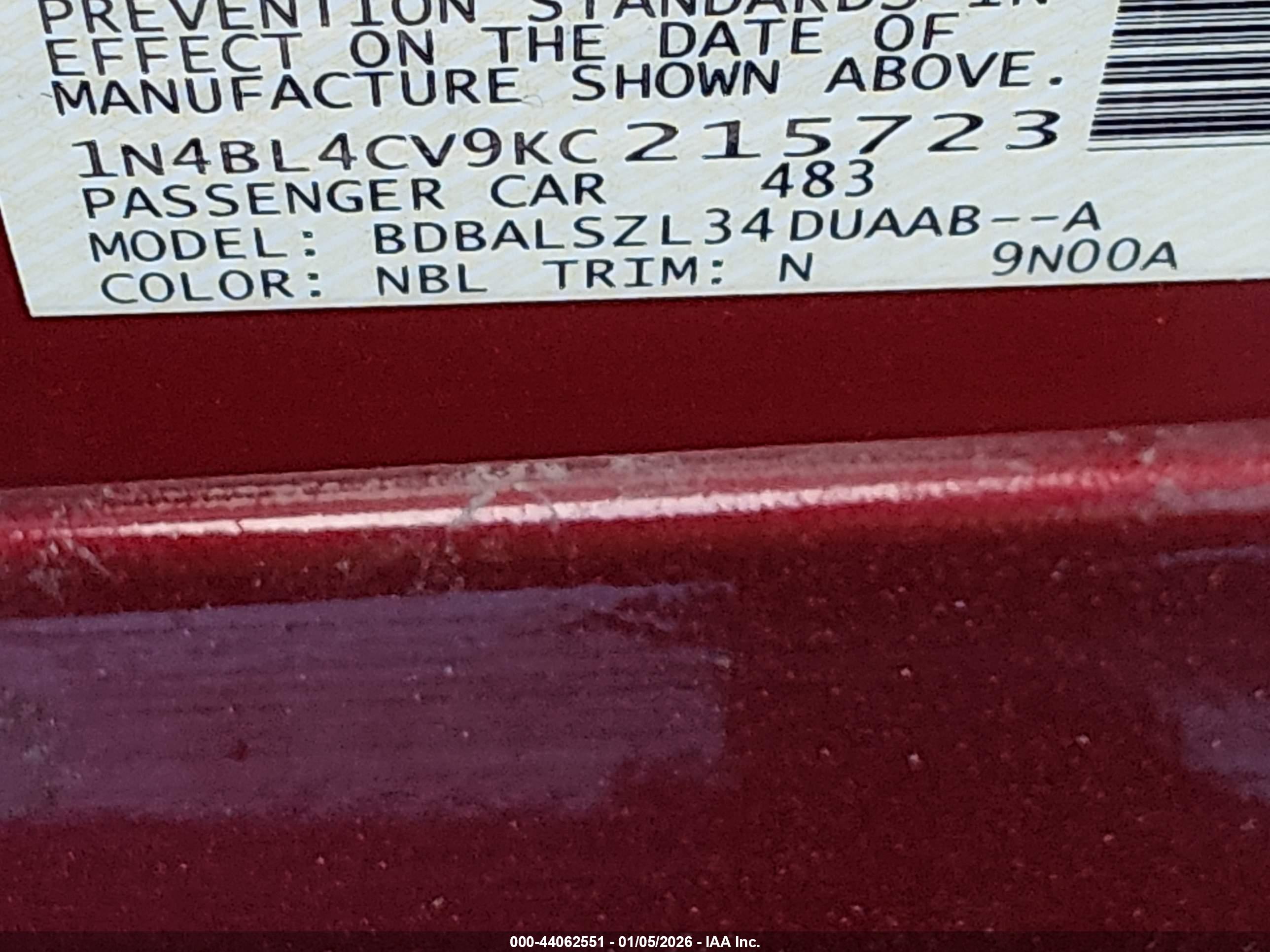 NISSAN ALTIMA image 9