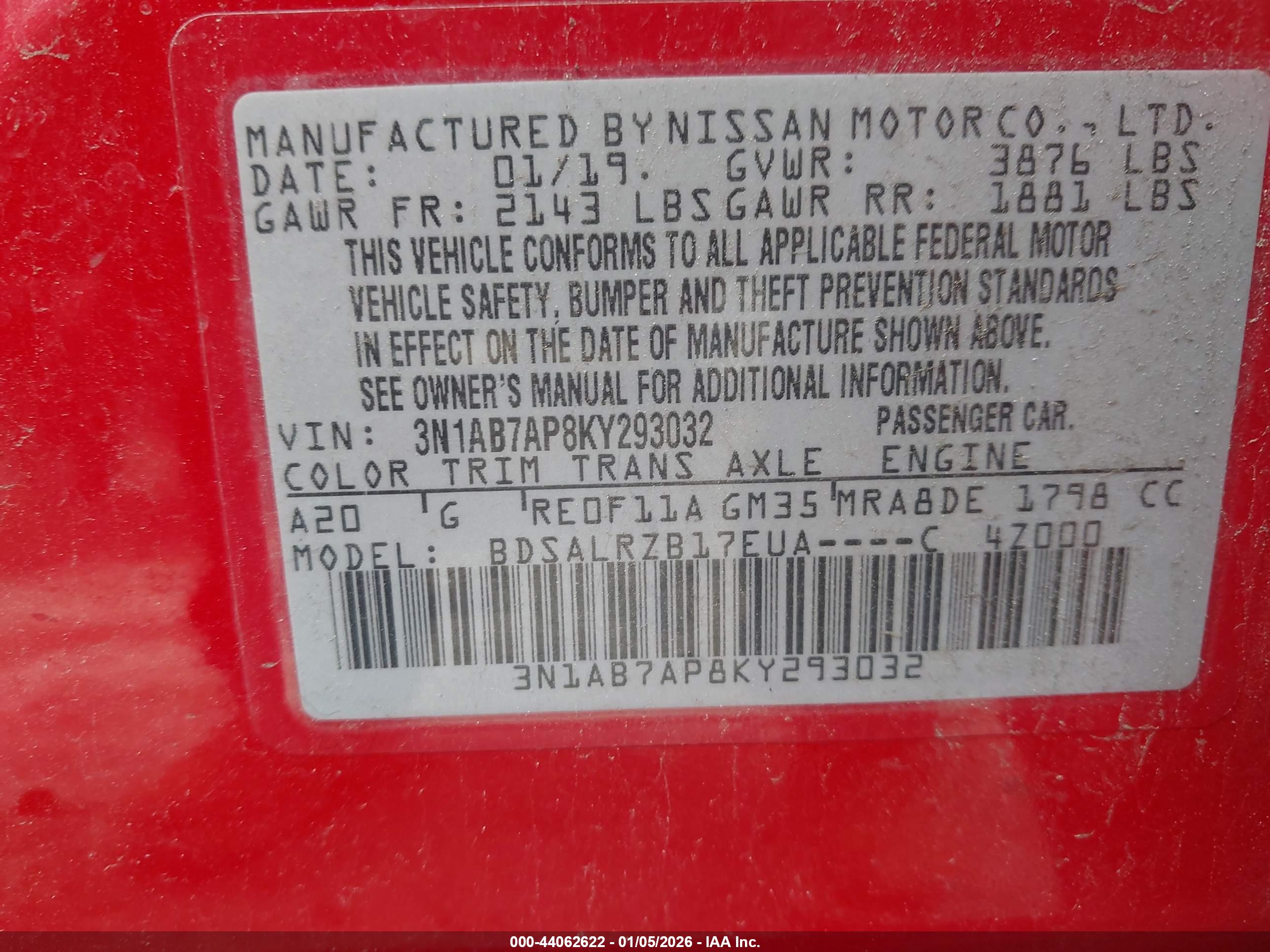 NISSAN SENTRA image 9