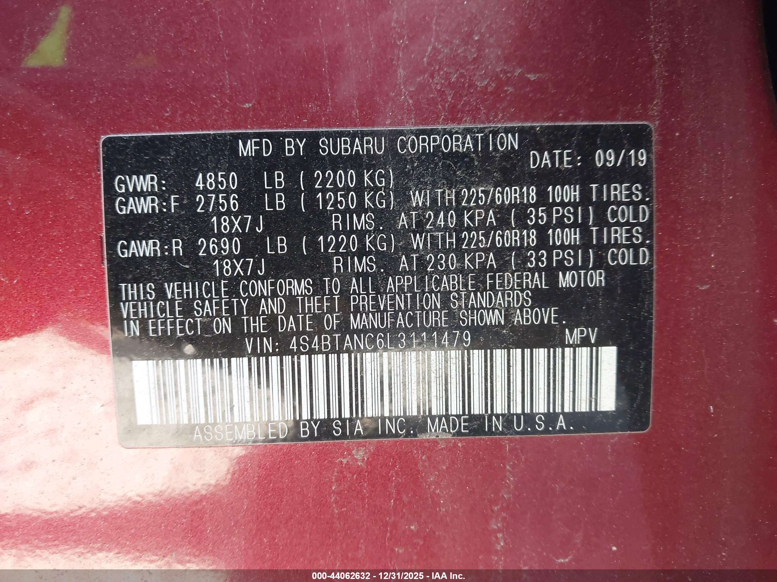 SUBARU OUTBACK image 9