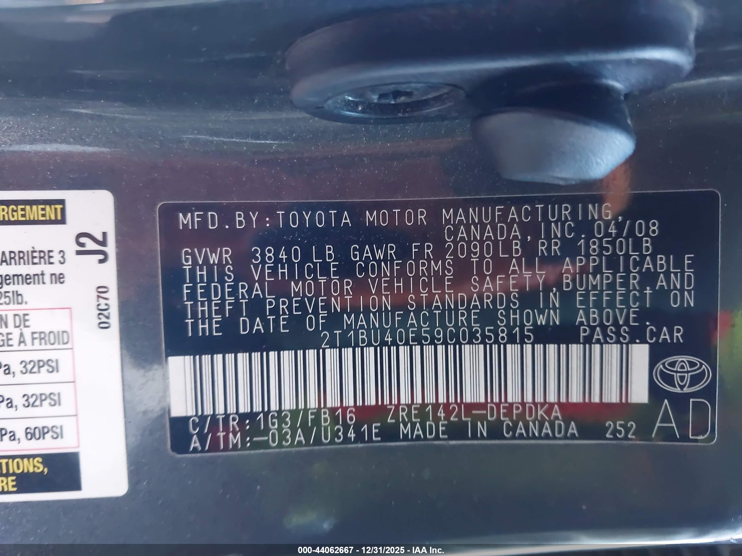 TOYOTA COROLLA image 9