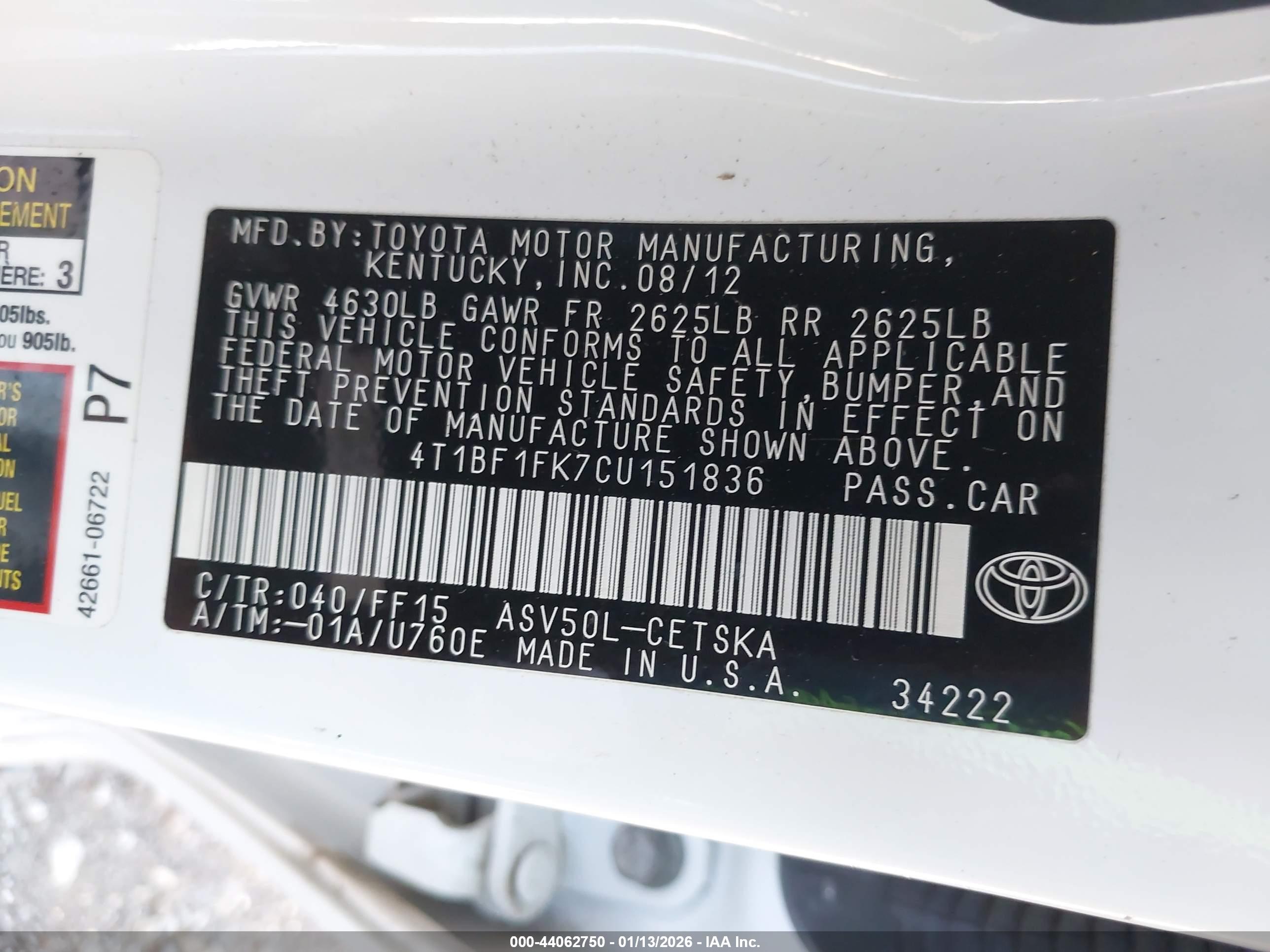 TOYOTA CAMRY image 9
