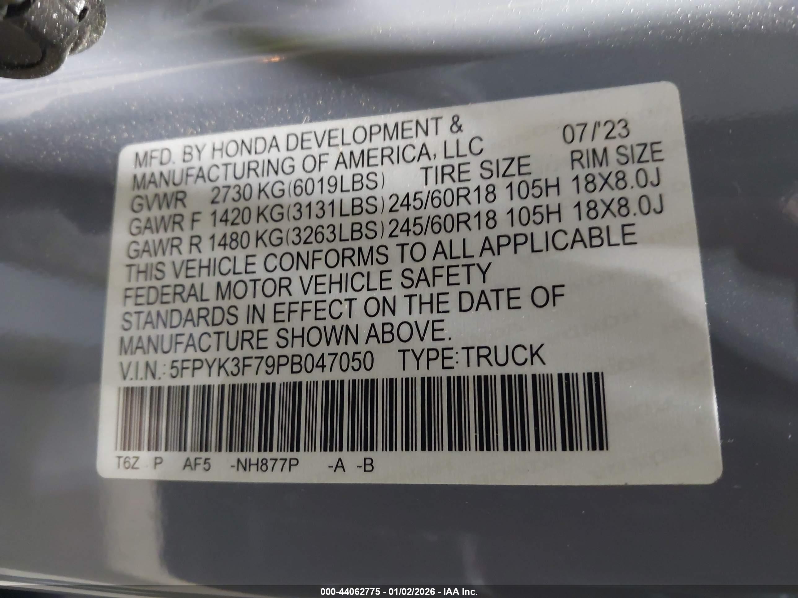 HONDA RIDGELINE image 9